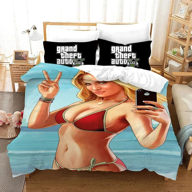 Canvanation 7 / 180x210cm 3pcs Housse De Couette - Game GTA V, Grand Theft Auto 5