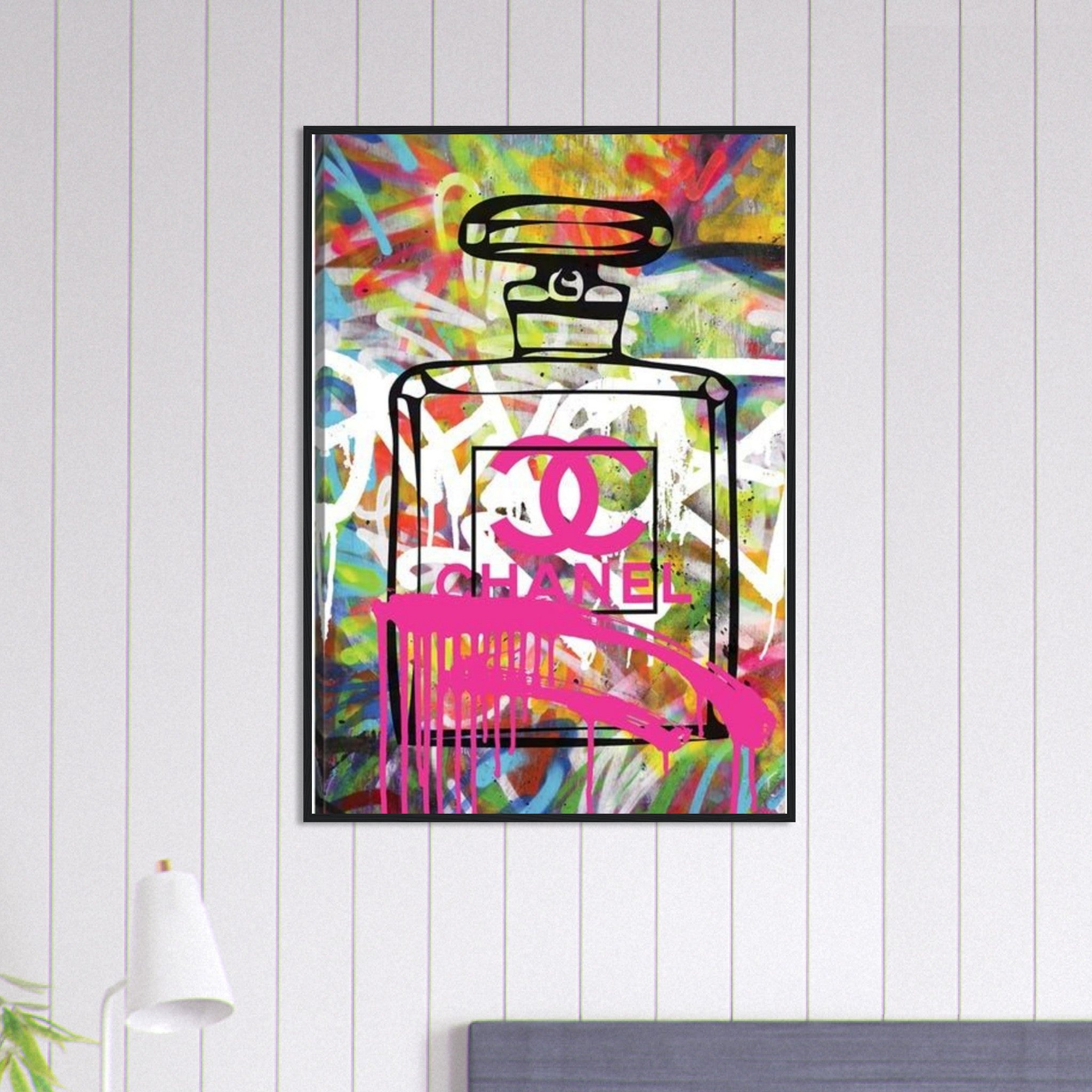 Canvanation Print Material 70x100 cm / 28x40″ Tableau Chanel Numéro 5 Graffiti