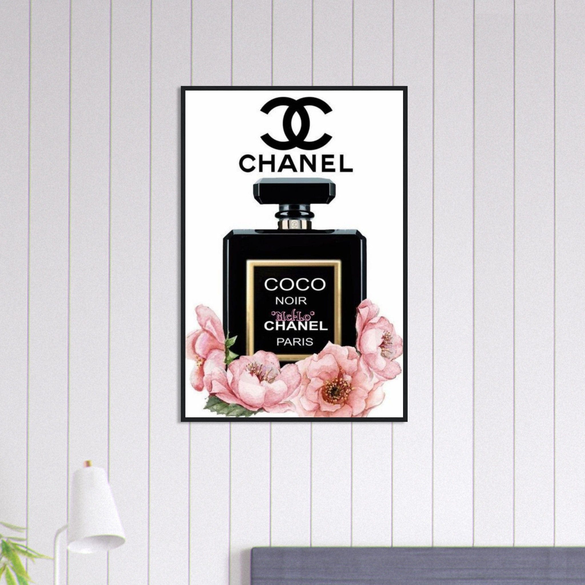 Canvanation Print Material 60x90 cm / 24x36″ Tableau Chanel Numéro 5 Noir Et Blanc