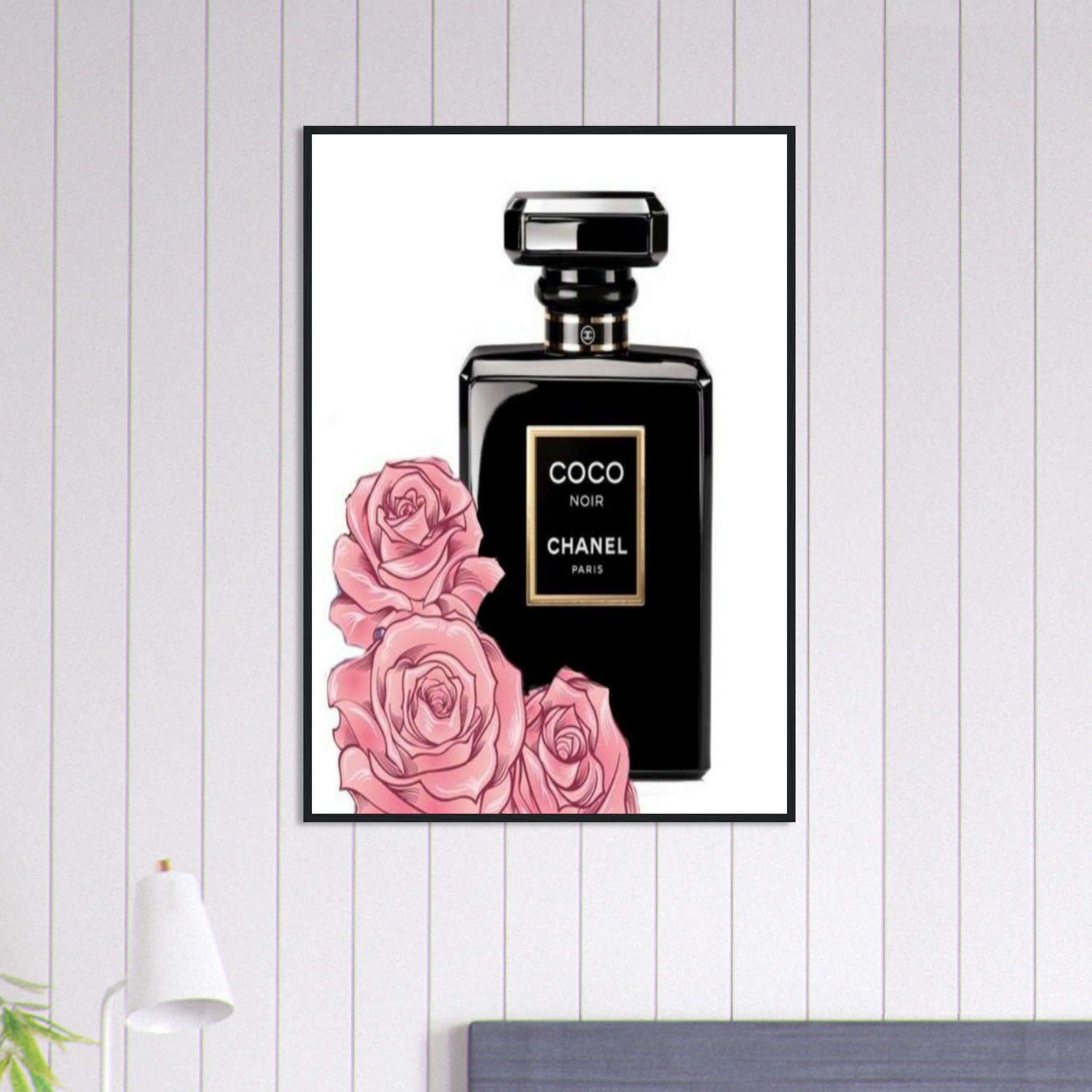 Canvanation Print Material 70x100 cm / 28x40″ Tableau Chanel Numéro 5 Rose Dessin