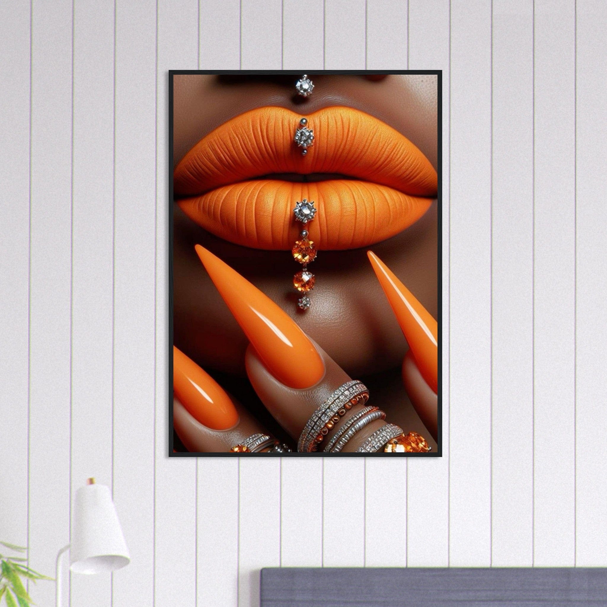 Canvanation Print Material 70x100 cm / 28x40″ Tableau Levres Orange