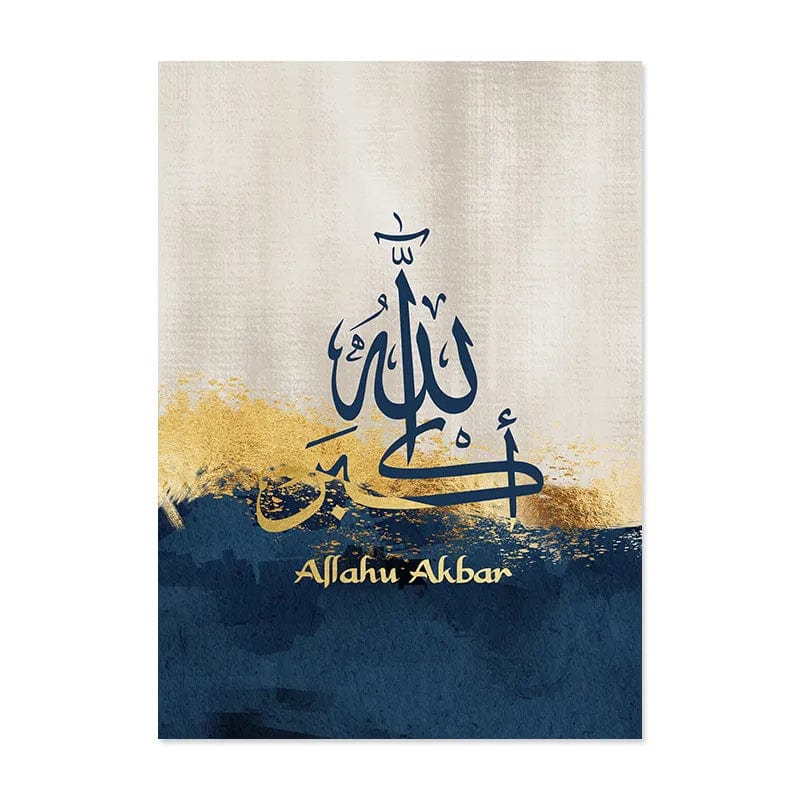 Canvanation Affiche Islam Or Bleu