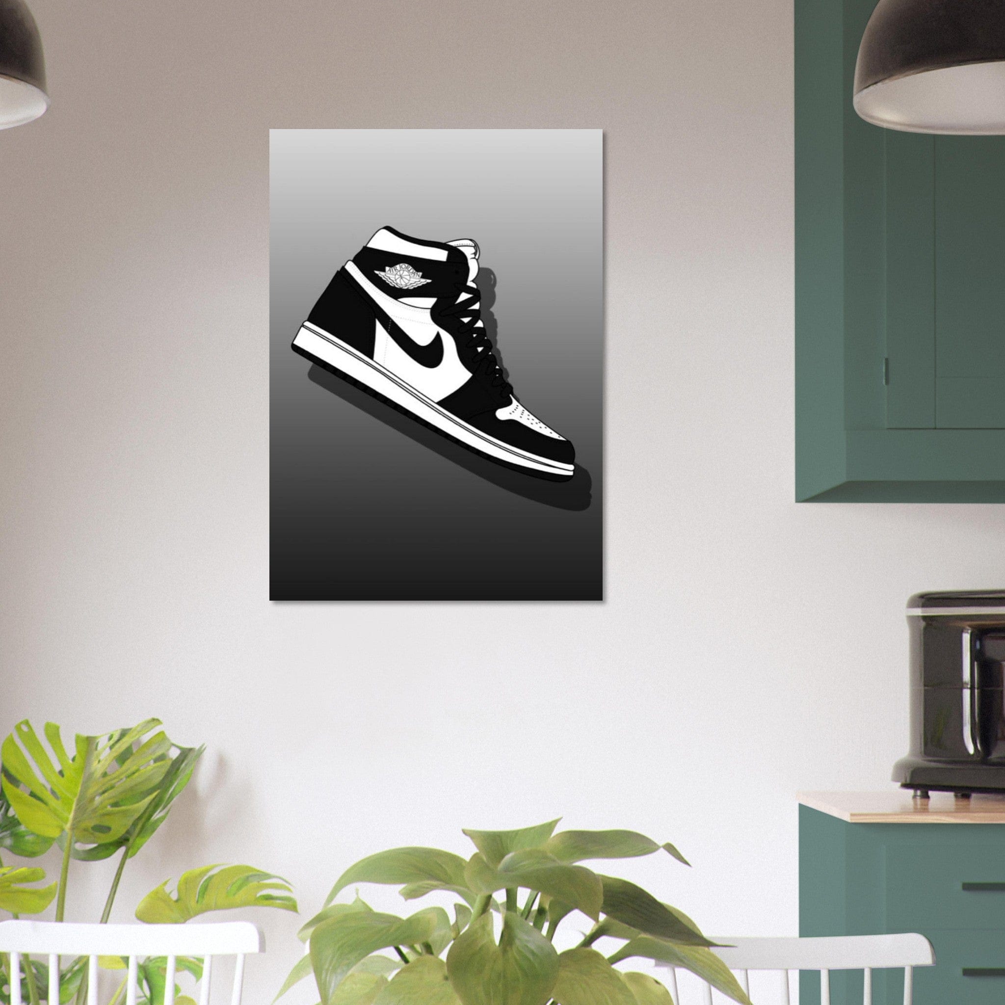 Gelato Print Material Poster Sneaker Noir Et Blanc