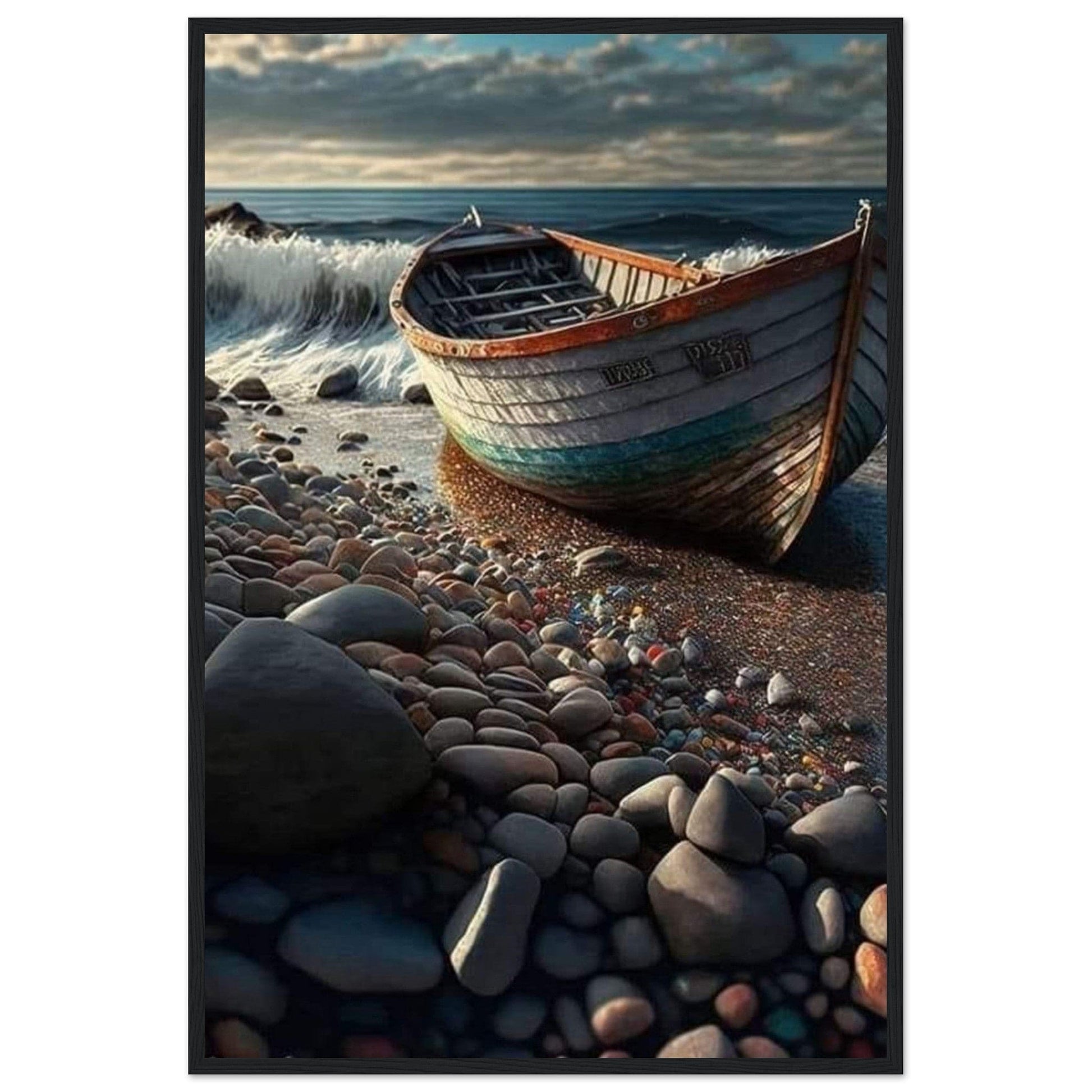 Peinture Barque Sur Plage - Canvanation