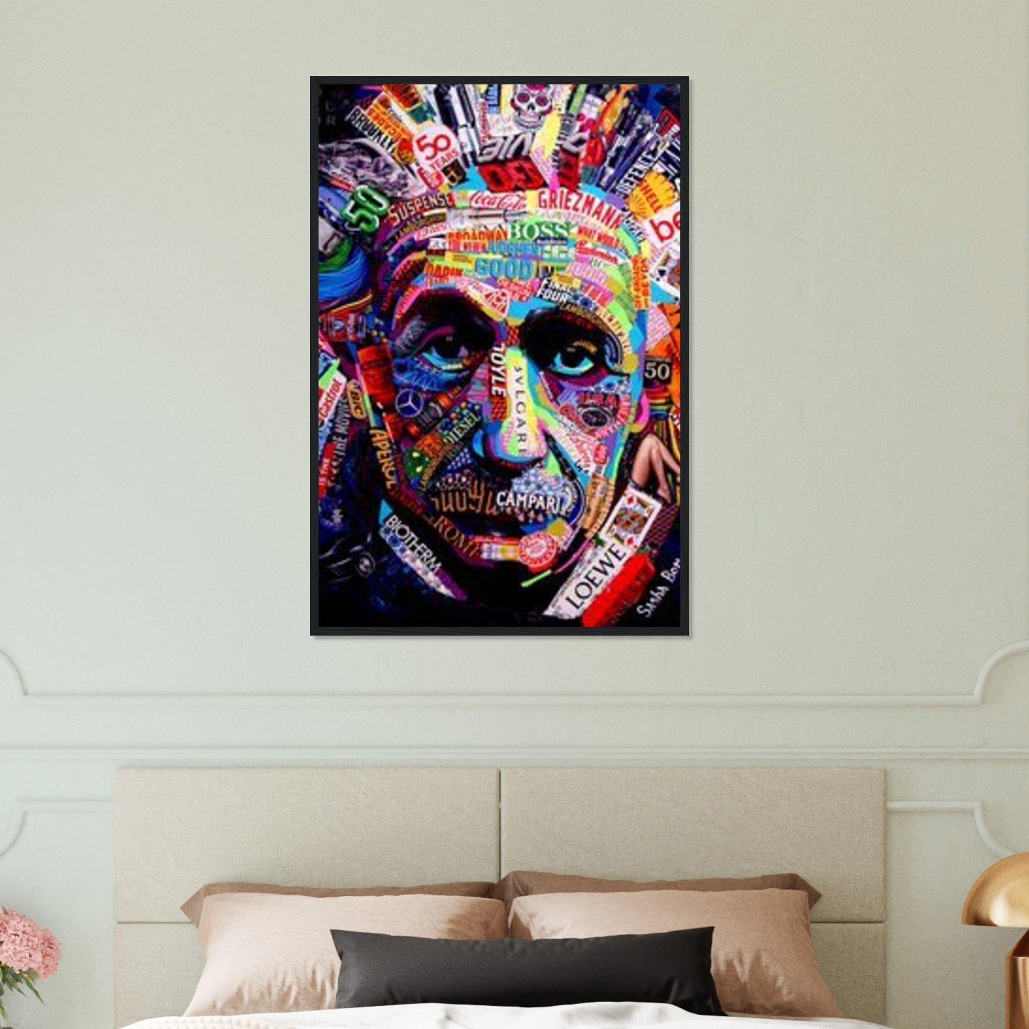 Canvanation Print Material 60x90 cm / 24x36″ Tableau Street Art La Folie Einstein