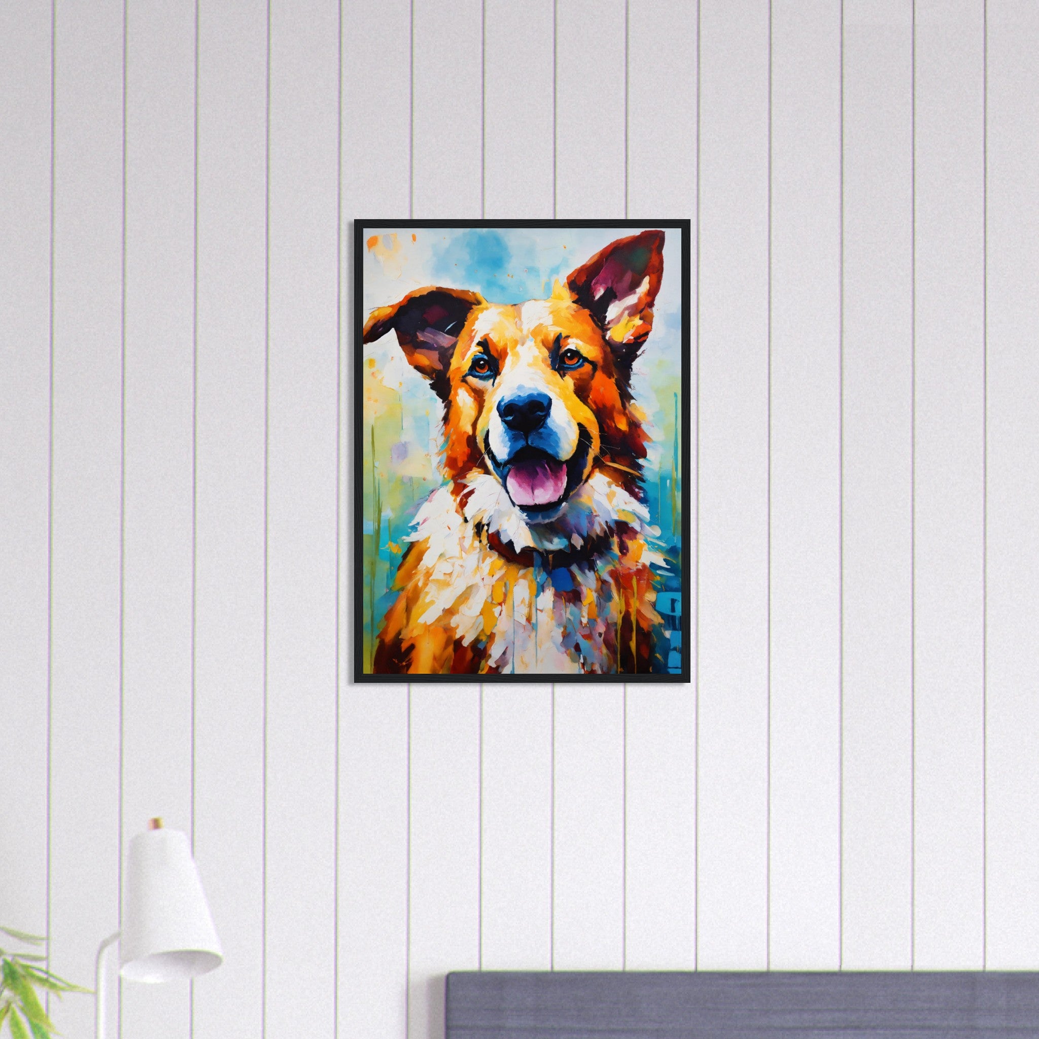 Canvanation Print Material 50x70 cm / 20x28″ Tableau Chien Esprit Joyeux