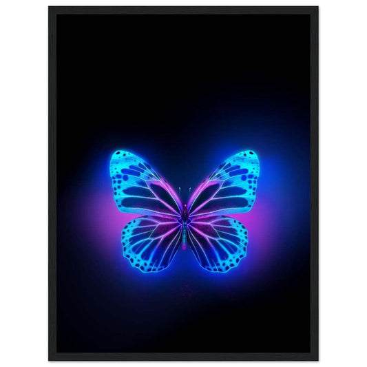 Tableau Papillon Bleu Nuit Eclatant HD - Canvanation