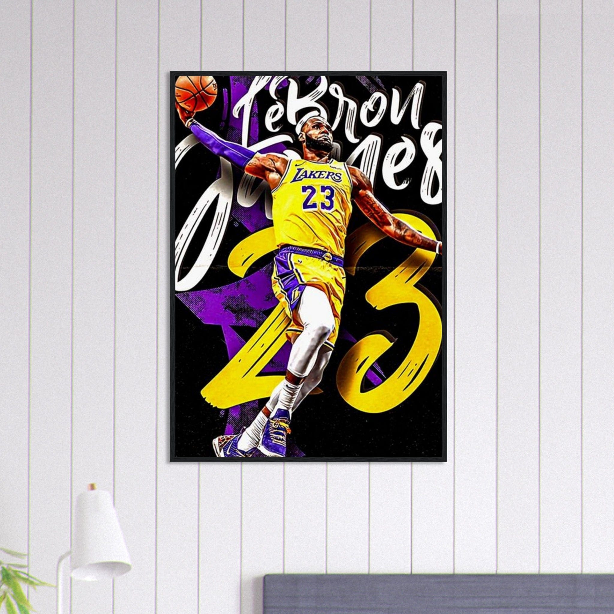 Canvanation Print Material 70x100 cm / 28x40″ Tableau Basket Lebron James