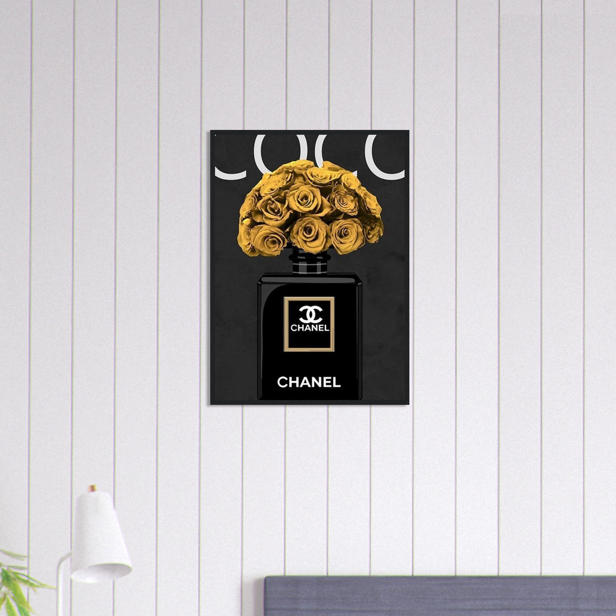 Canvanation Print Material 50x70 cm / 20x28″ Tableau Chanel Numéro 5 Coco Or