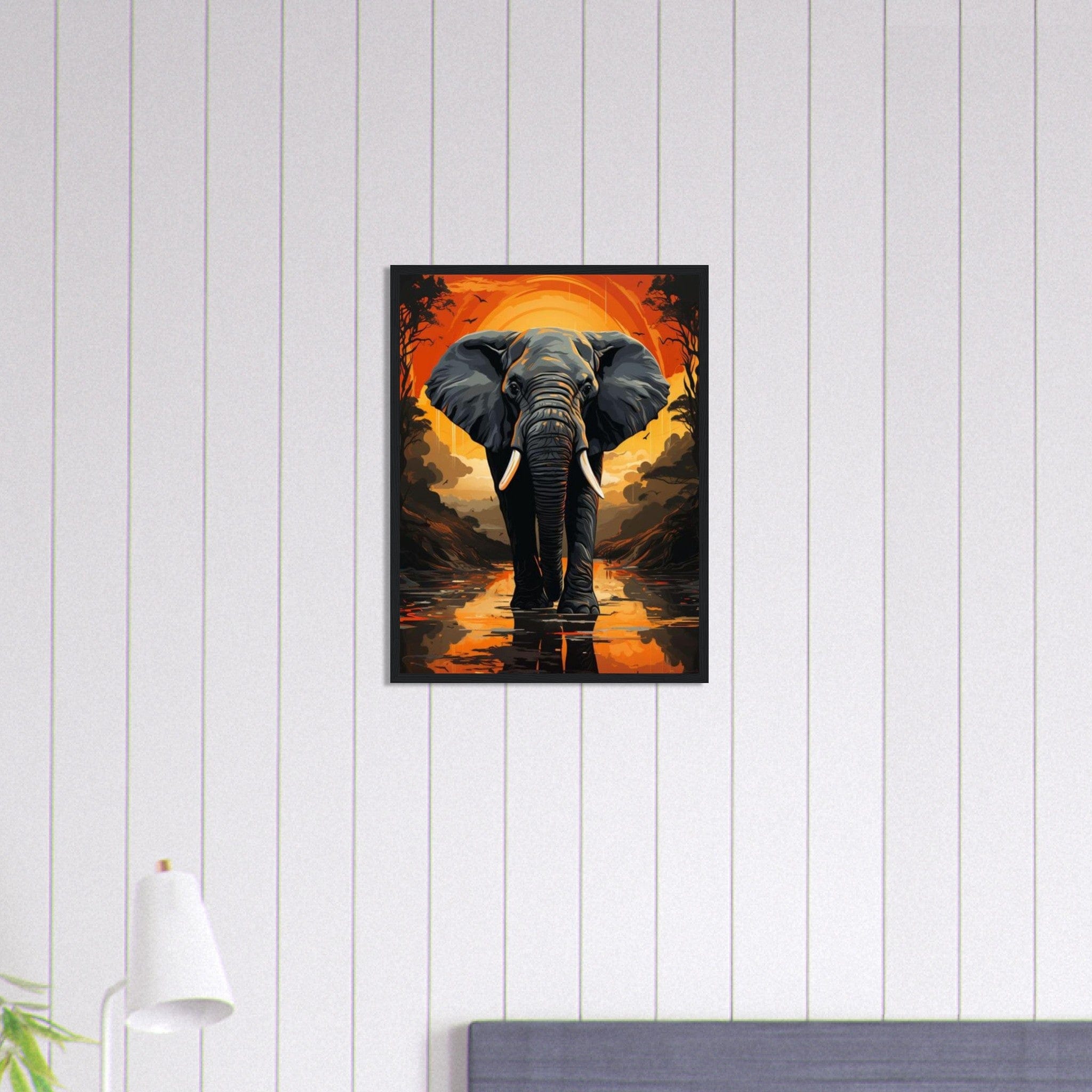 Canvanation Print Material 45x60 cm / 18x24″ Tableau Elephant Échos de la Terre