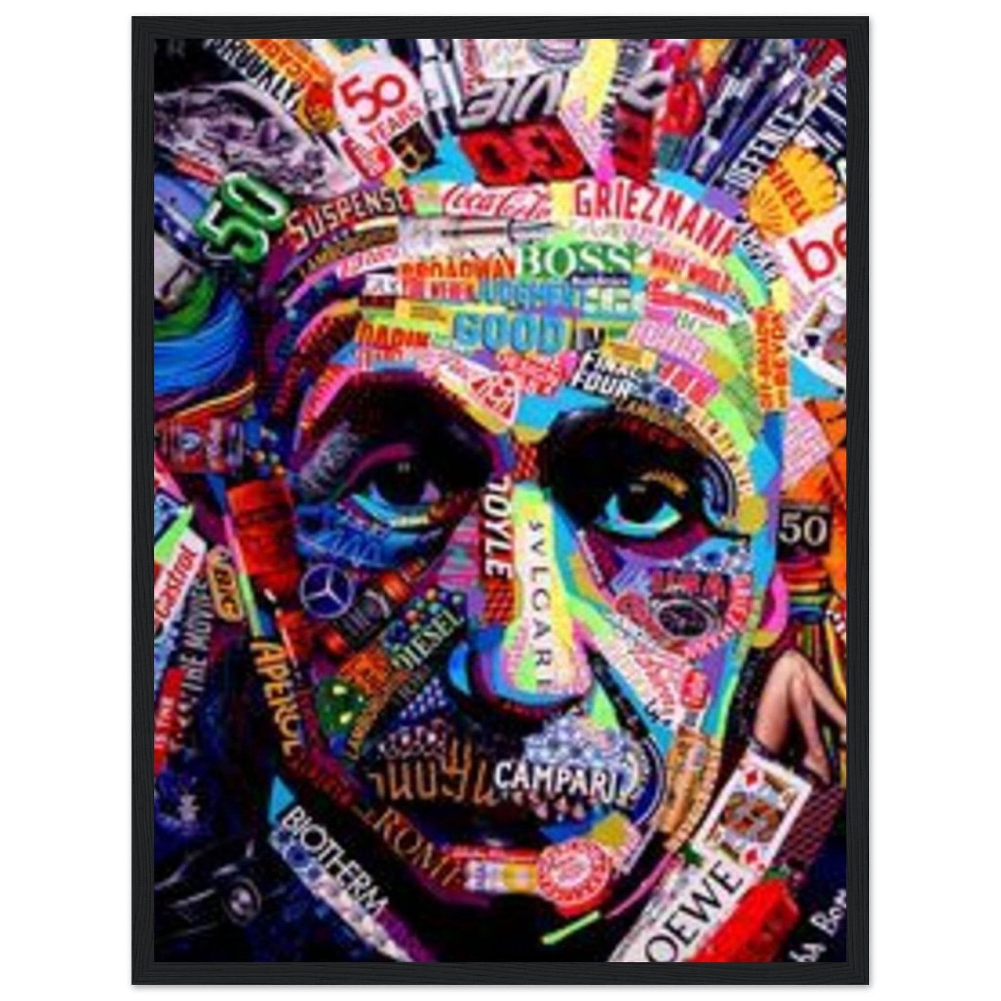 Tableau Street Art La Folie Einstein Canvanation