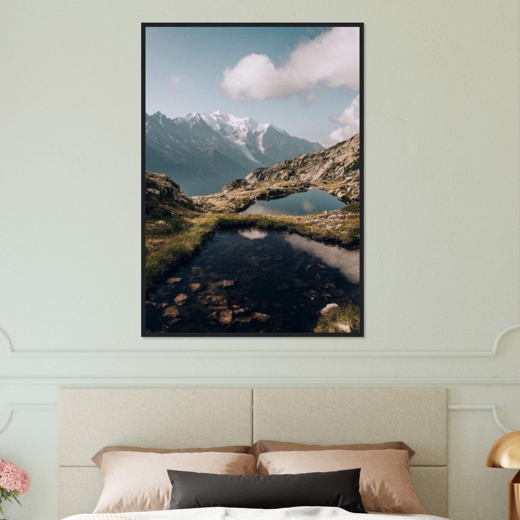 Canvanation Print Material 70x100 cm / 28x40″ Tableau Montagne Alpes Lac