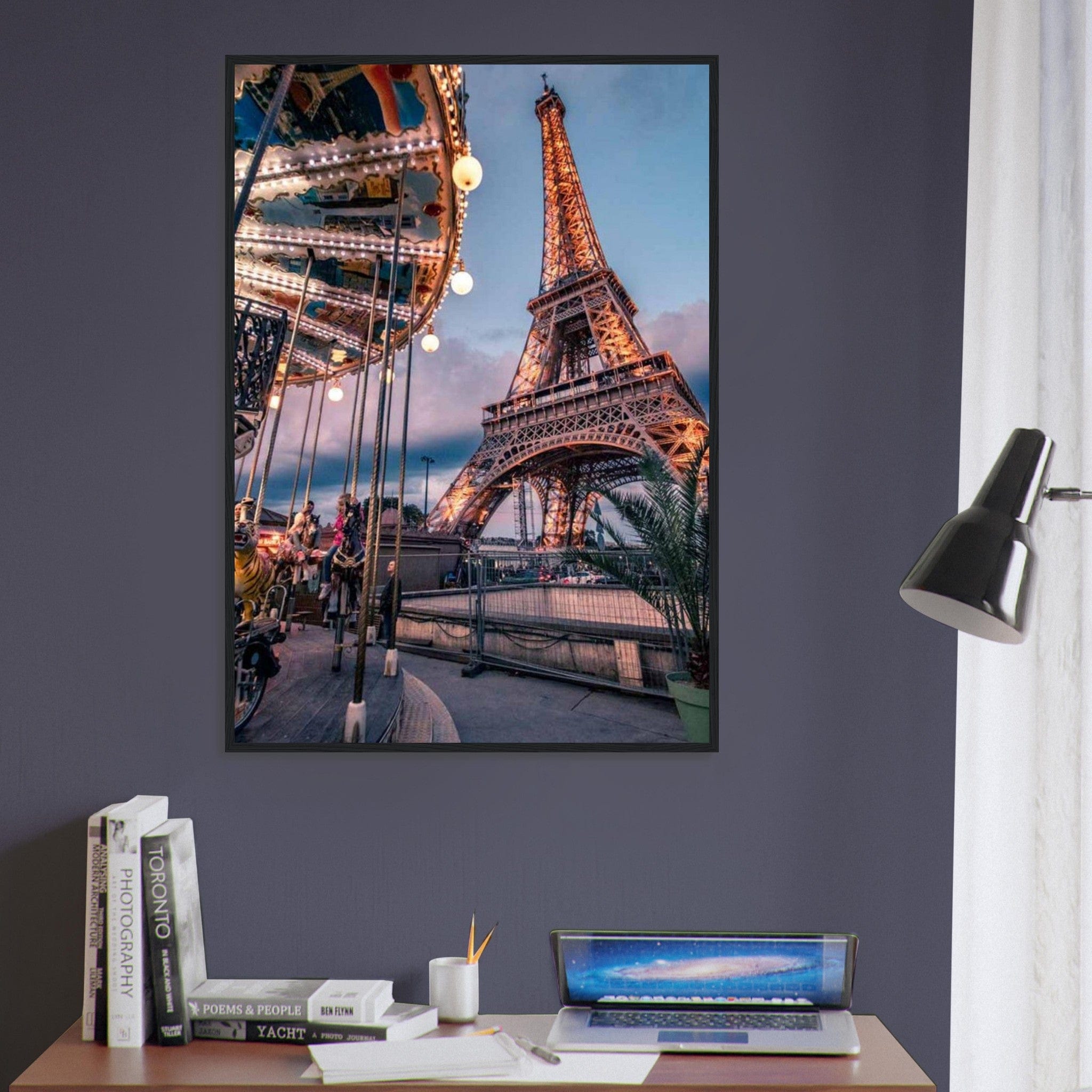 Canvanation Print Material Tableau Paris Roue Tour Eiffel