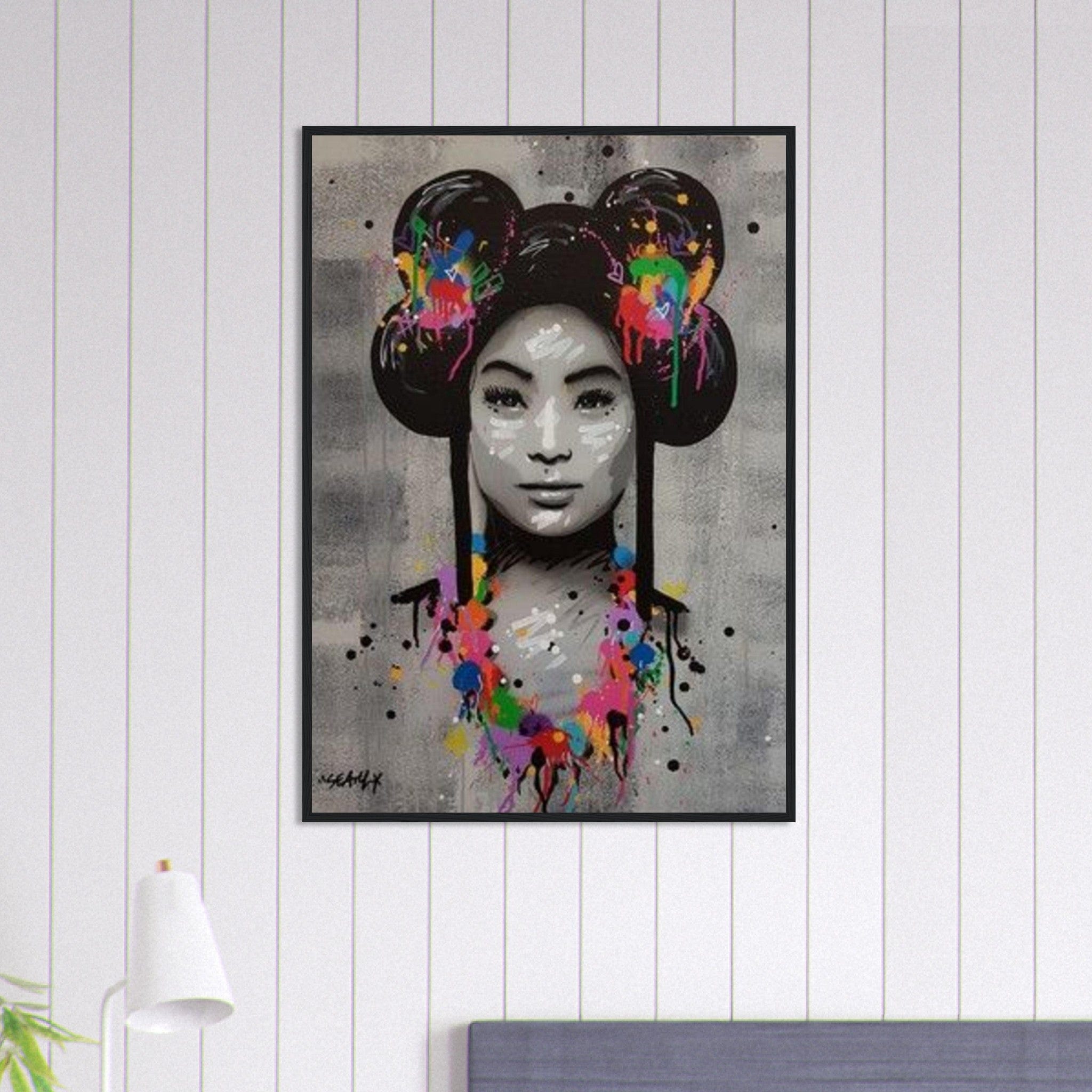 Canvanation Print Material 70x100 cm / 28x40″ Tableau Geisha Graffiti