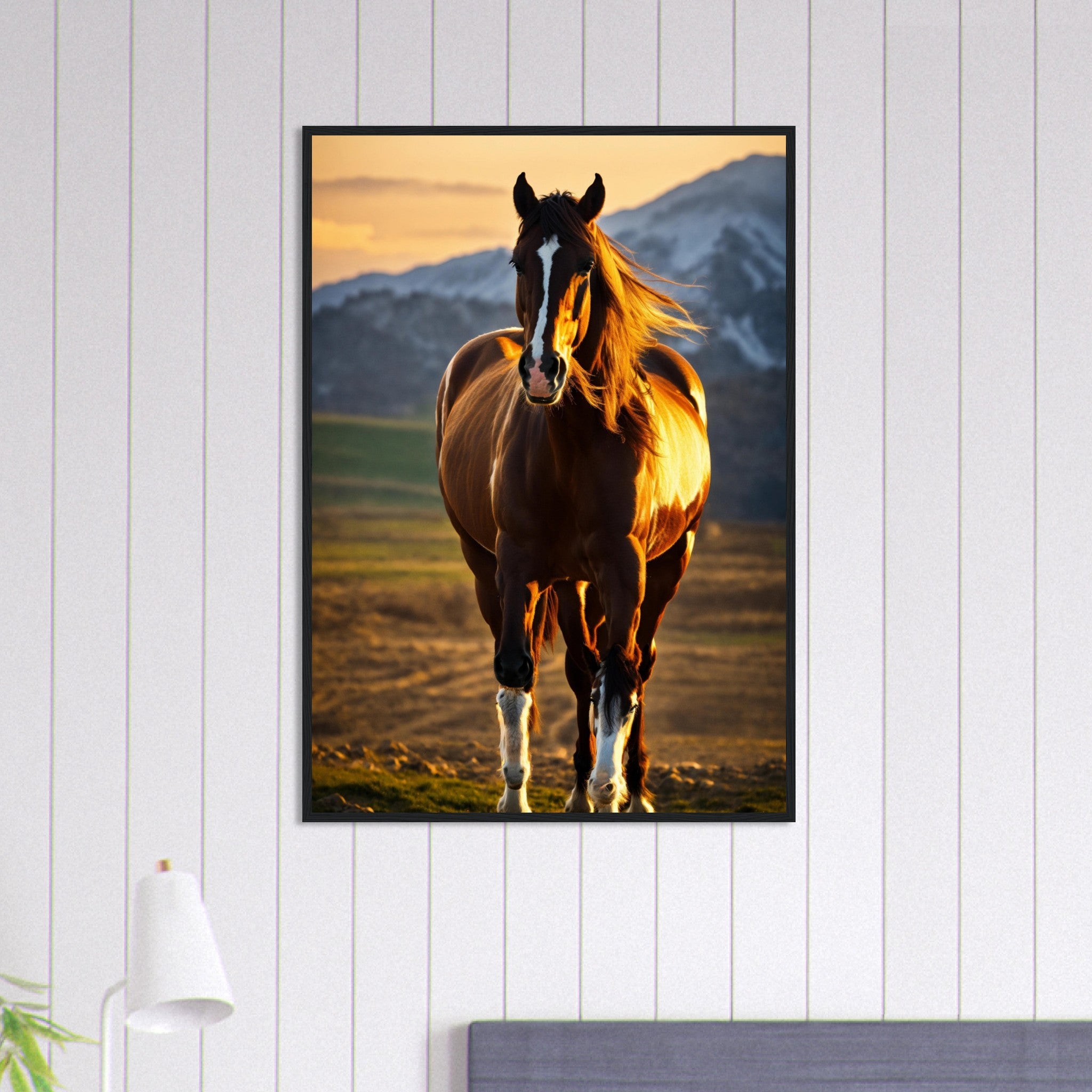 Canvanation Print Material 70x100 cm / 28x40″ Tableau Cheval Puissant