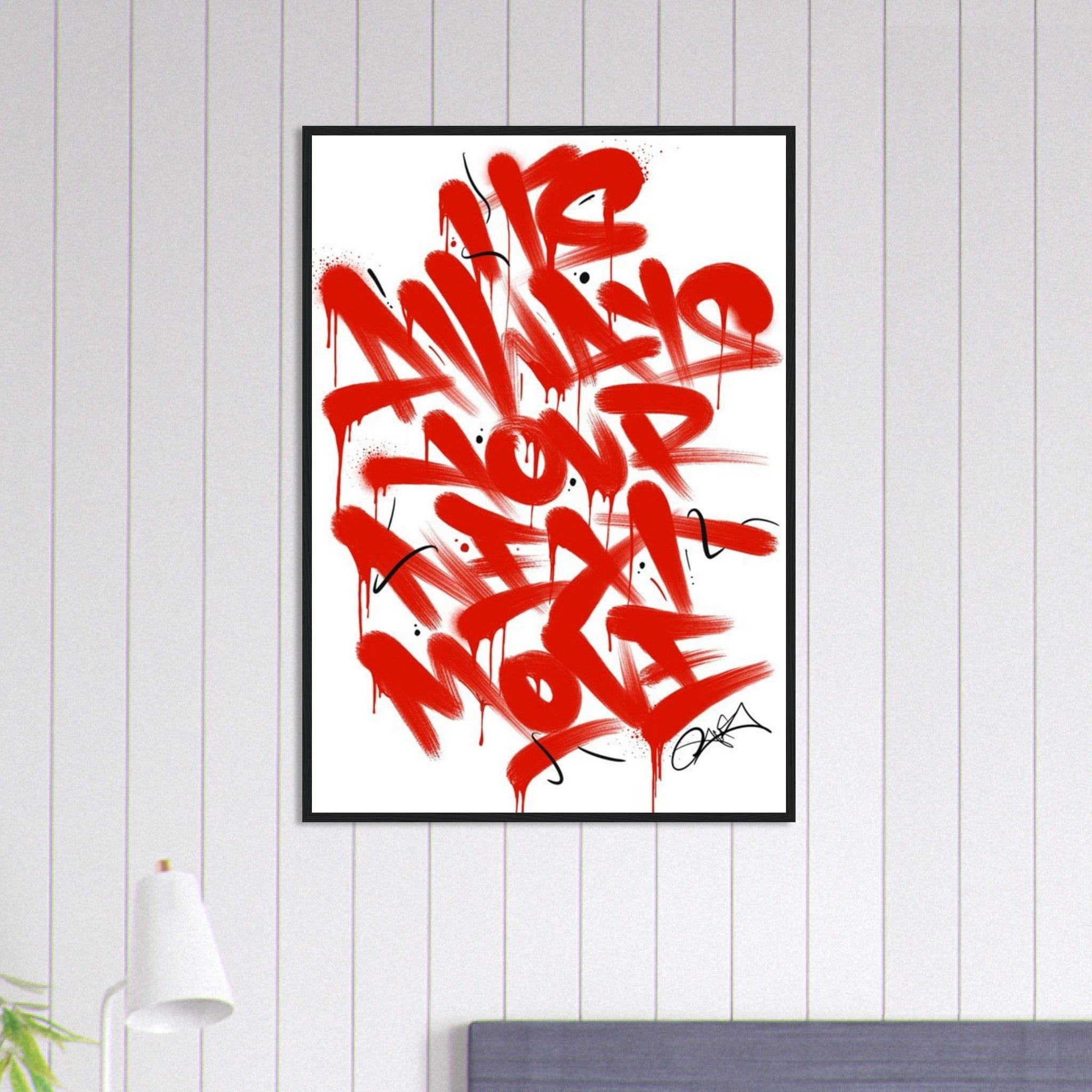 Canvanation Print Material 70x100 cm / 28x40″ Tableau Street Art Graffiti Rouge