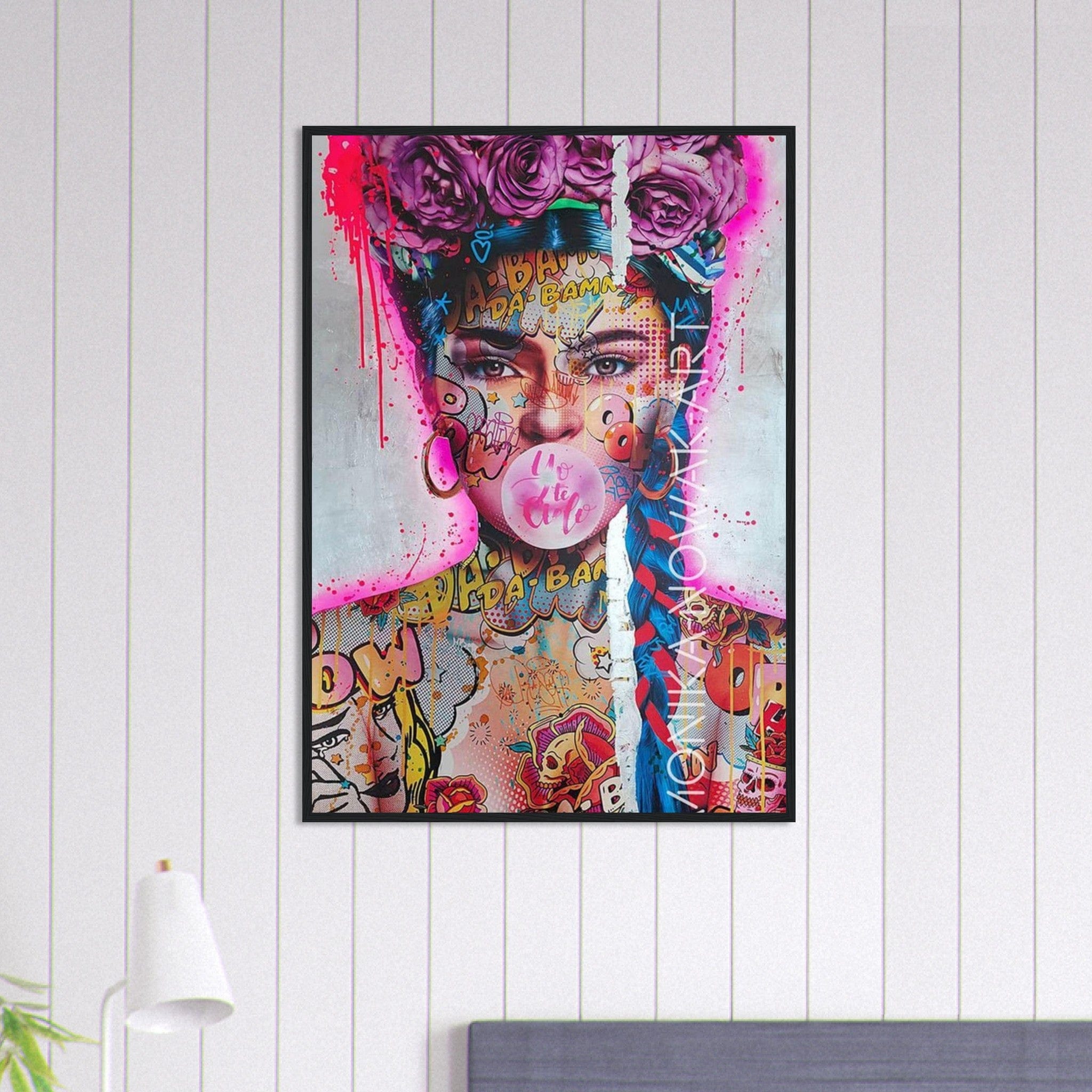 Canvanation Print Material 70x100 cm / 28x40″ Tableau Street Art Femme Gum