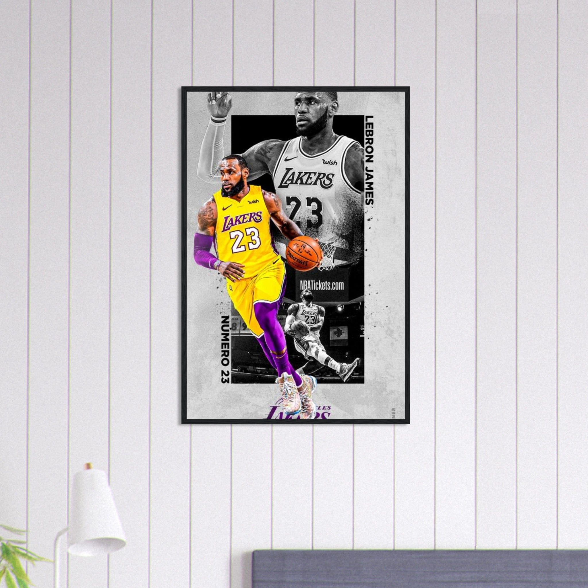 Canvanation Print Material 60x90 cm / 24x36″ Tableau Basket Laker Lebron James