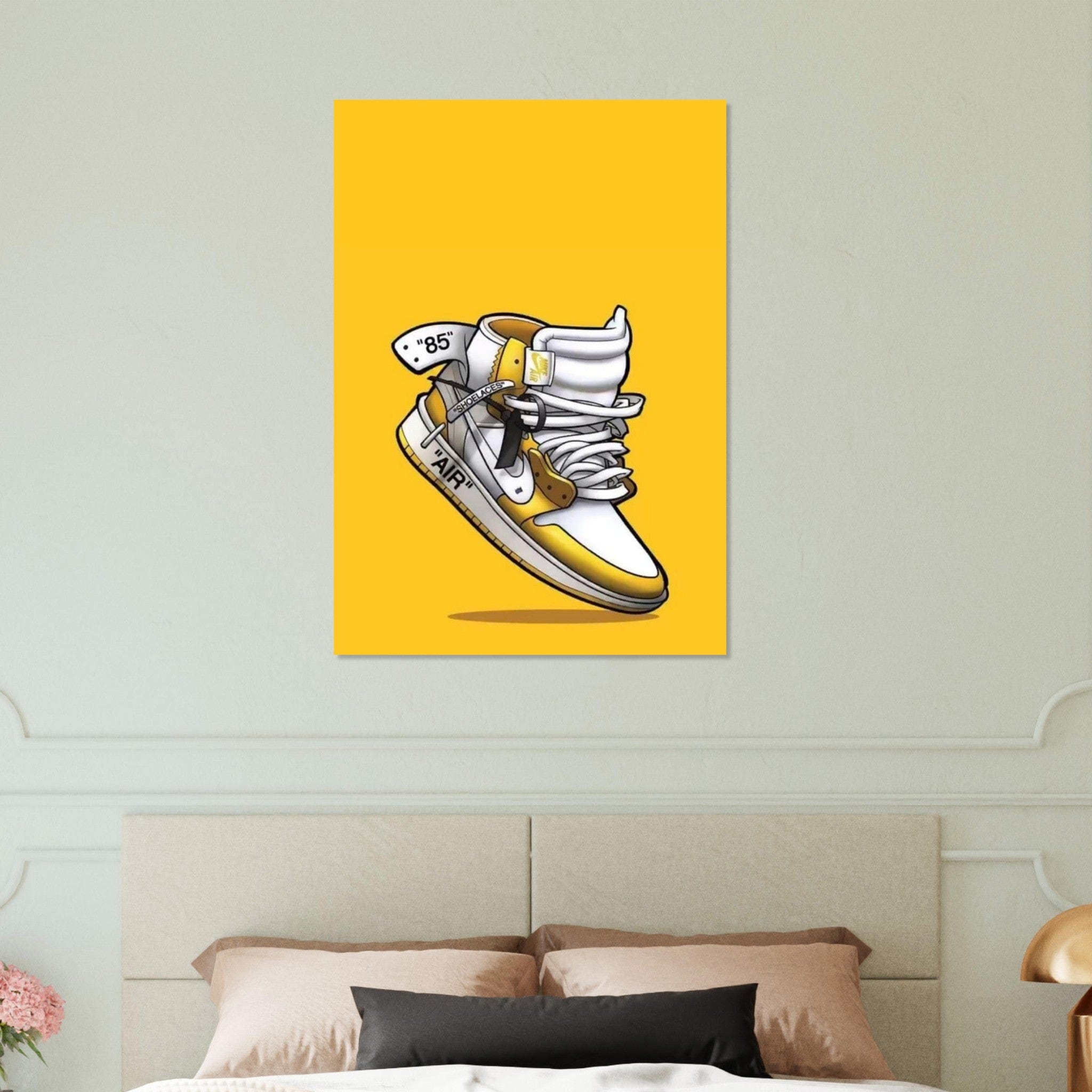 Tableau Sneaker Jaune Et Blanc