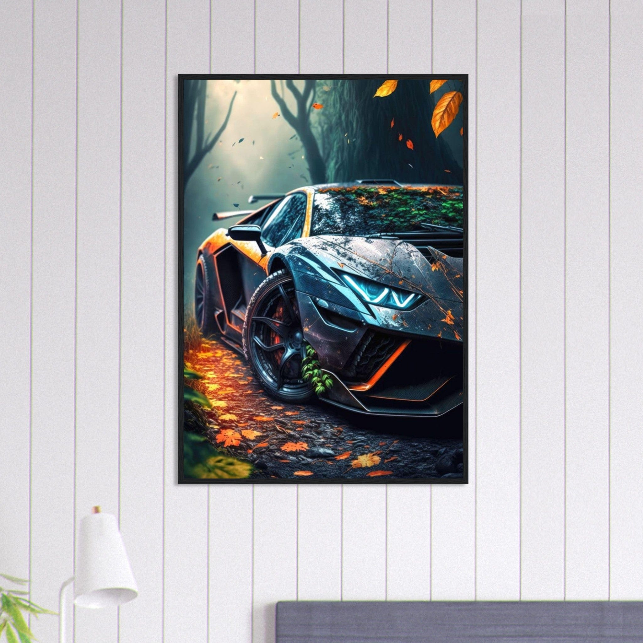 Canvanation Print Material 70x100 cm / 28x40″ Tableau Voiture Lamborghini Automne