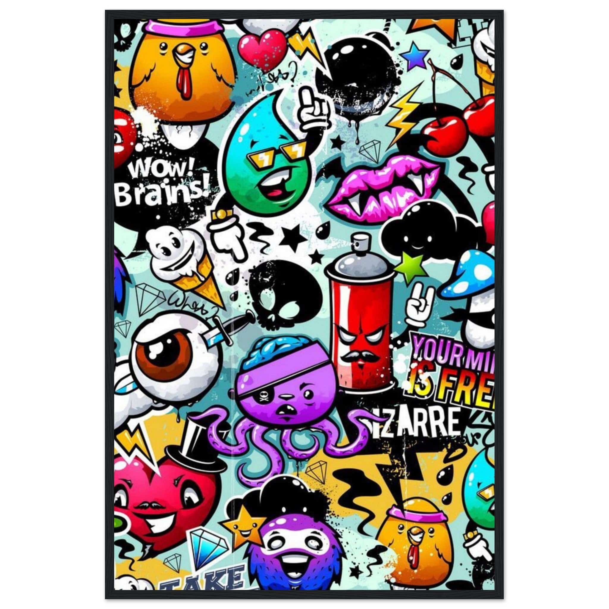 Gelato Print Material 60x90 cm / 24x36″ Tableau Graffiti Grand Format