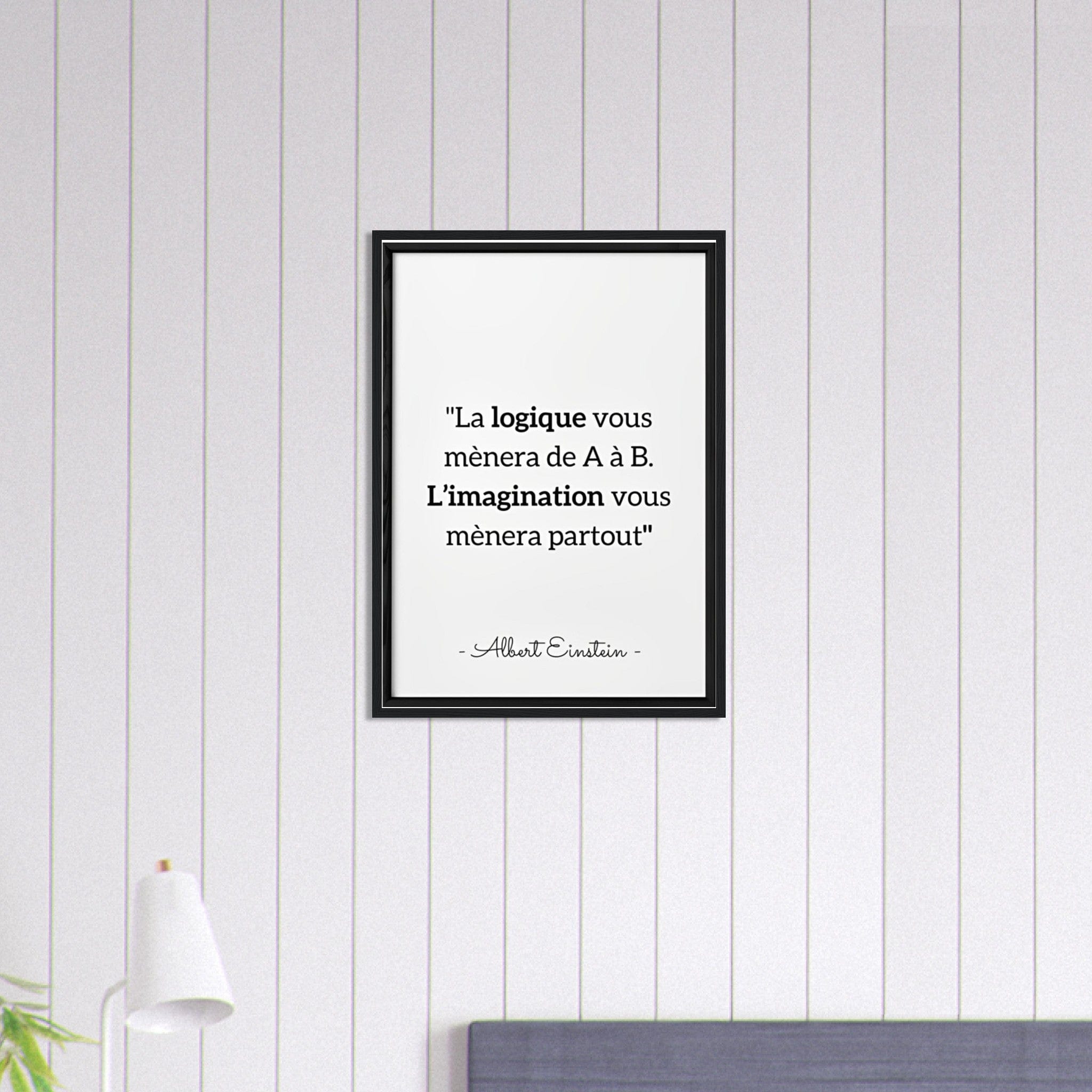 Canvanation Print Material 50x70 cm / 20x28″ Tableau Citation Albert Einstein