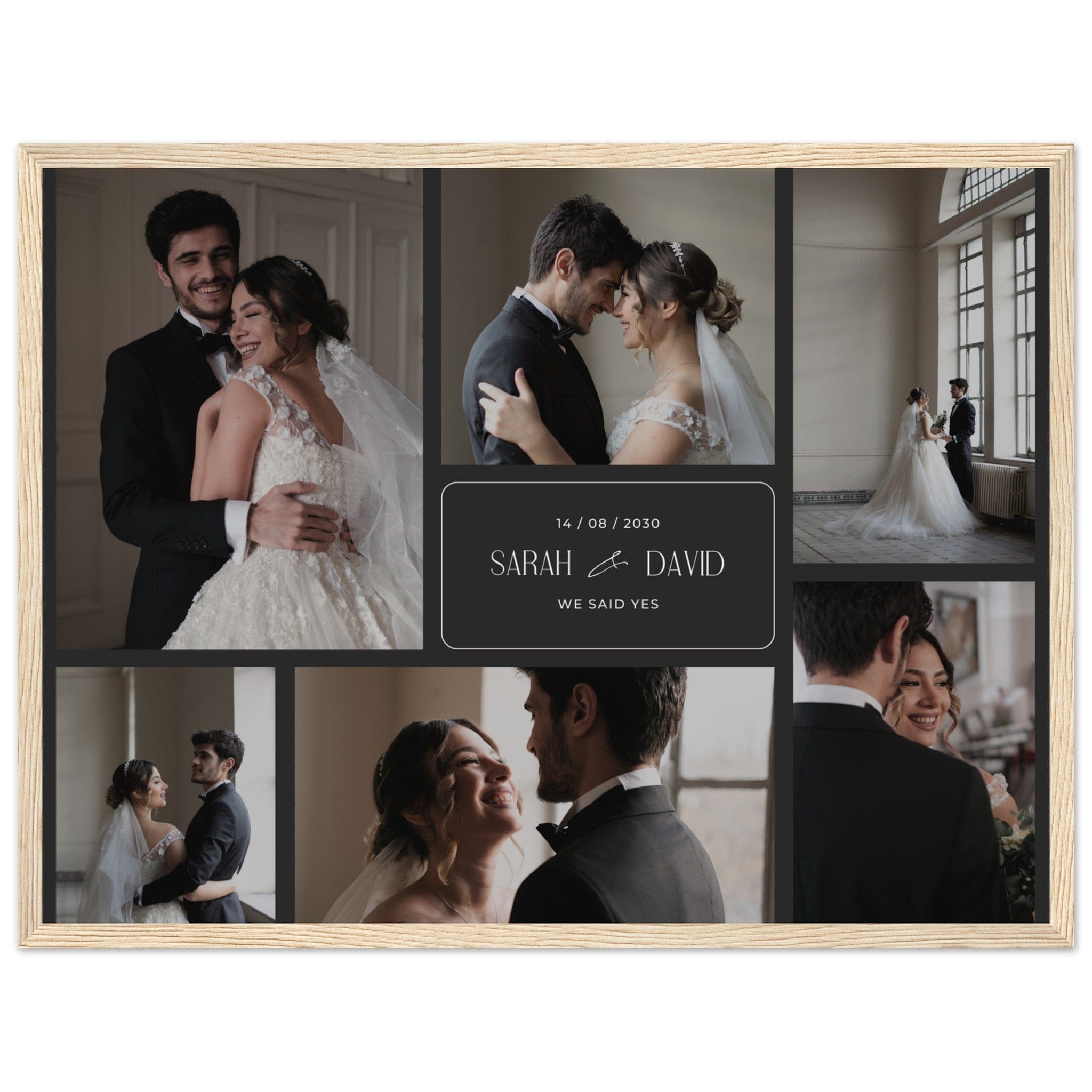 Canvanation Print Material 45x60 cm / 18x24″ / Bois Pele Mele Photos Mariage Noir