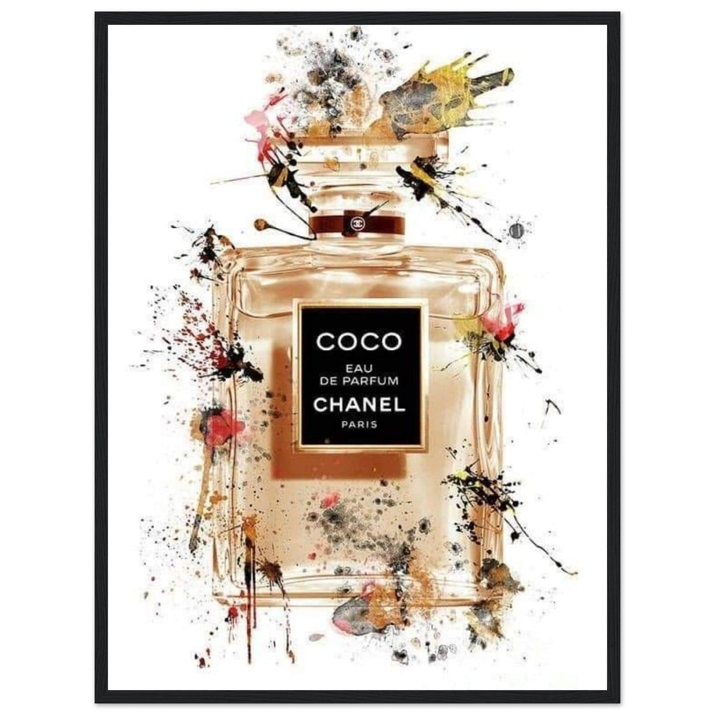 Canvanation Print Material 45x60 cm / 18x24″ Tableau Chanel Numéro 5 Paris Or