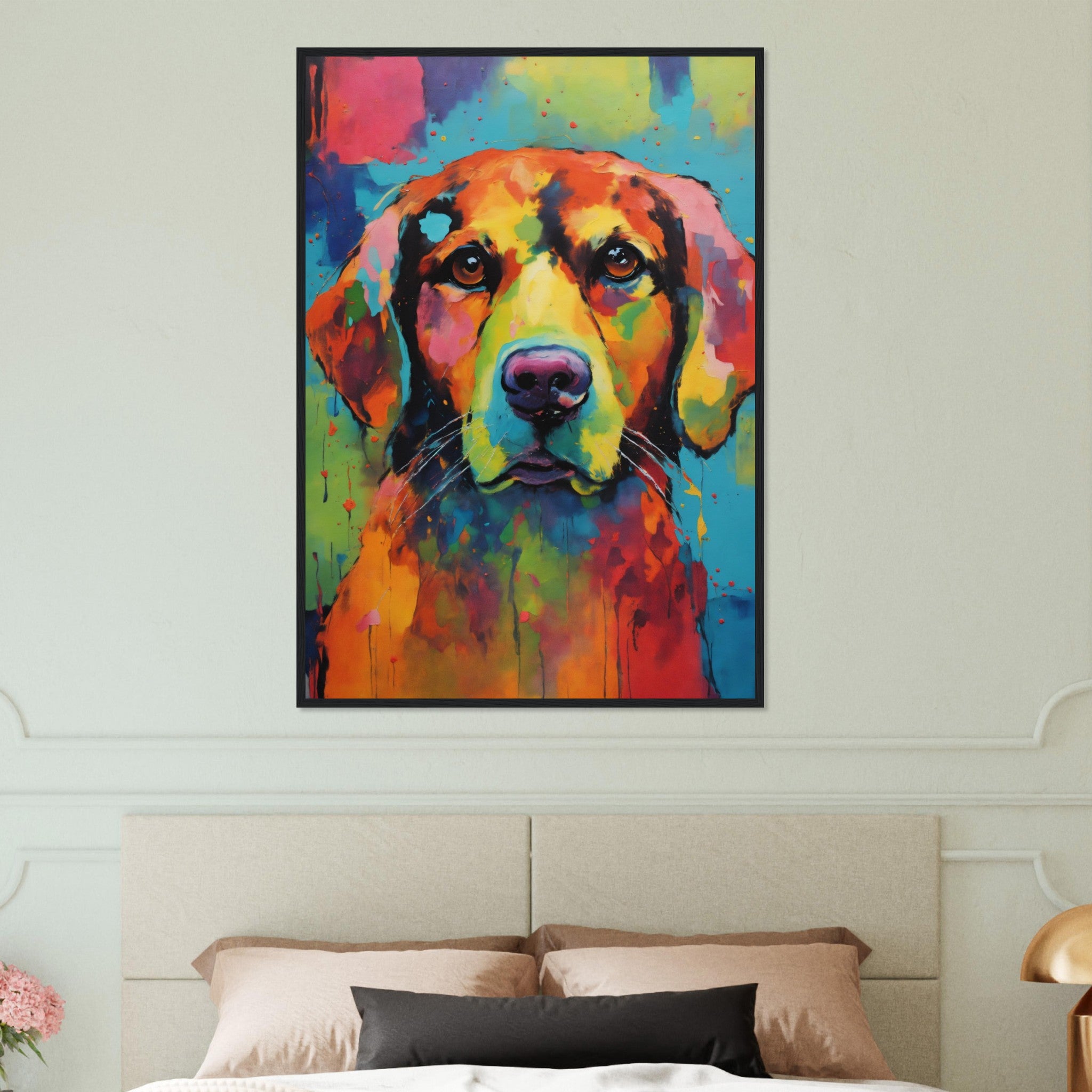 Canvanation Print Material Tableau Chien Compagnon Du Soir