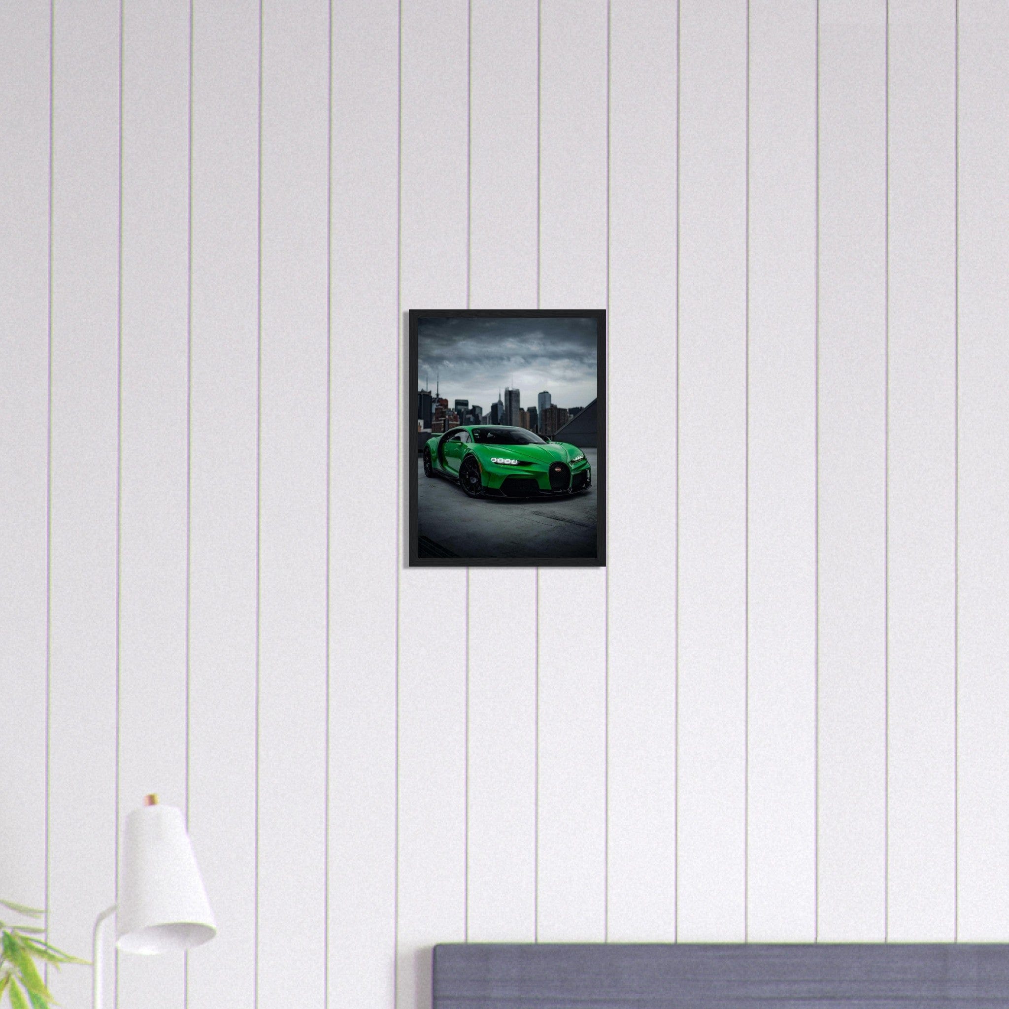 Tableau Voiture Bugatti Chiron Vert Canvanation