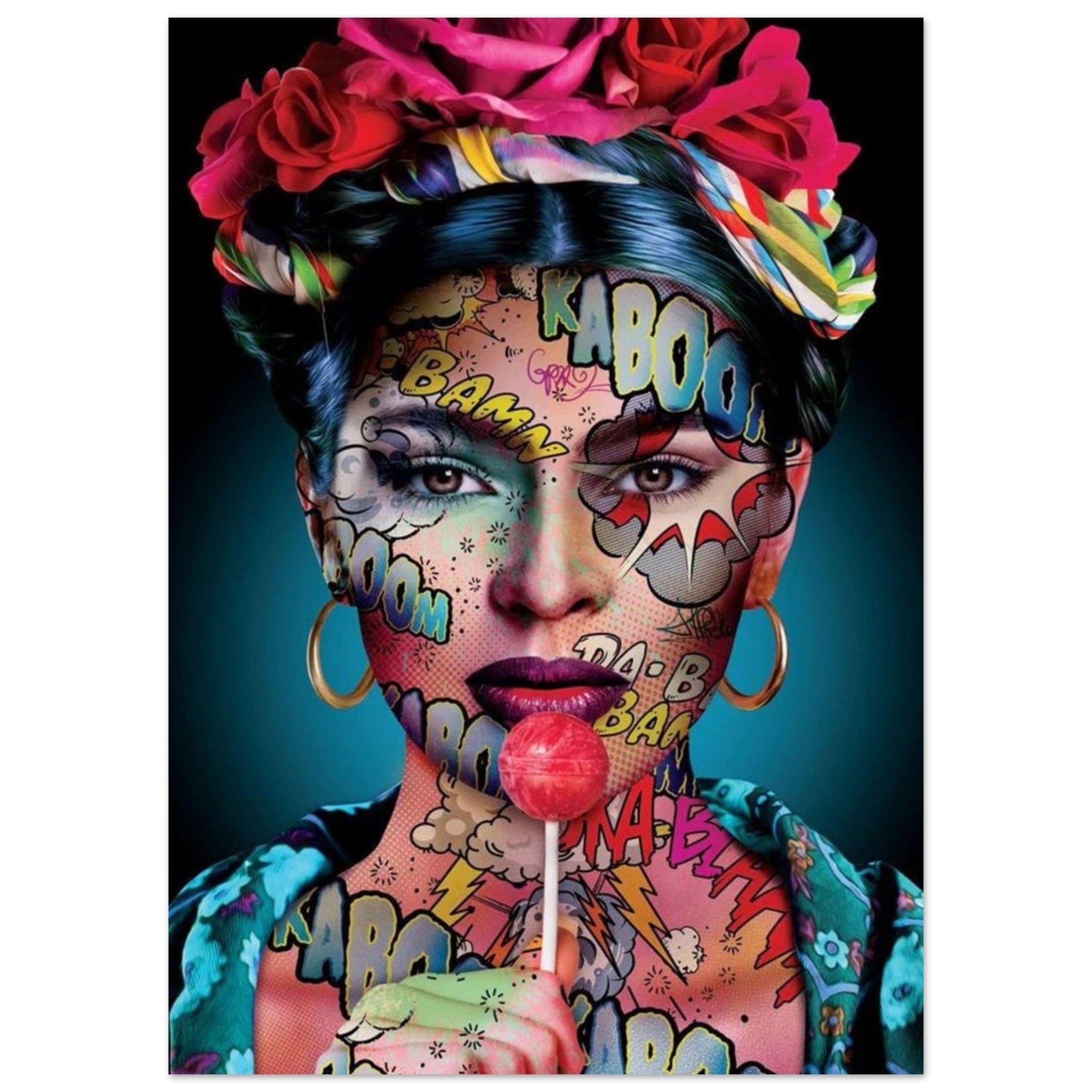 Canvanation Print Material 50x70 cm / 20x28″ / Poster Poster et Tableau Street Art Femme Tatoué