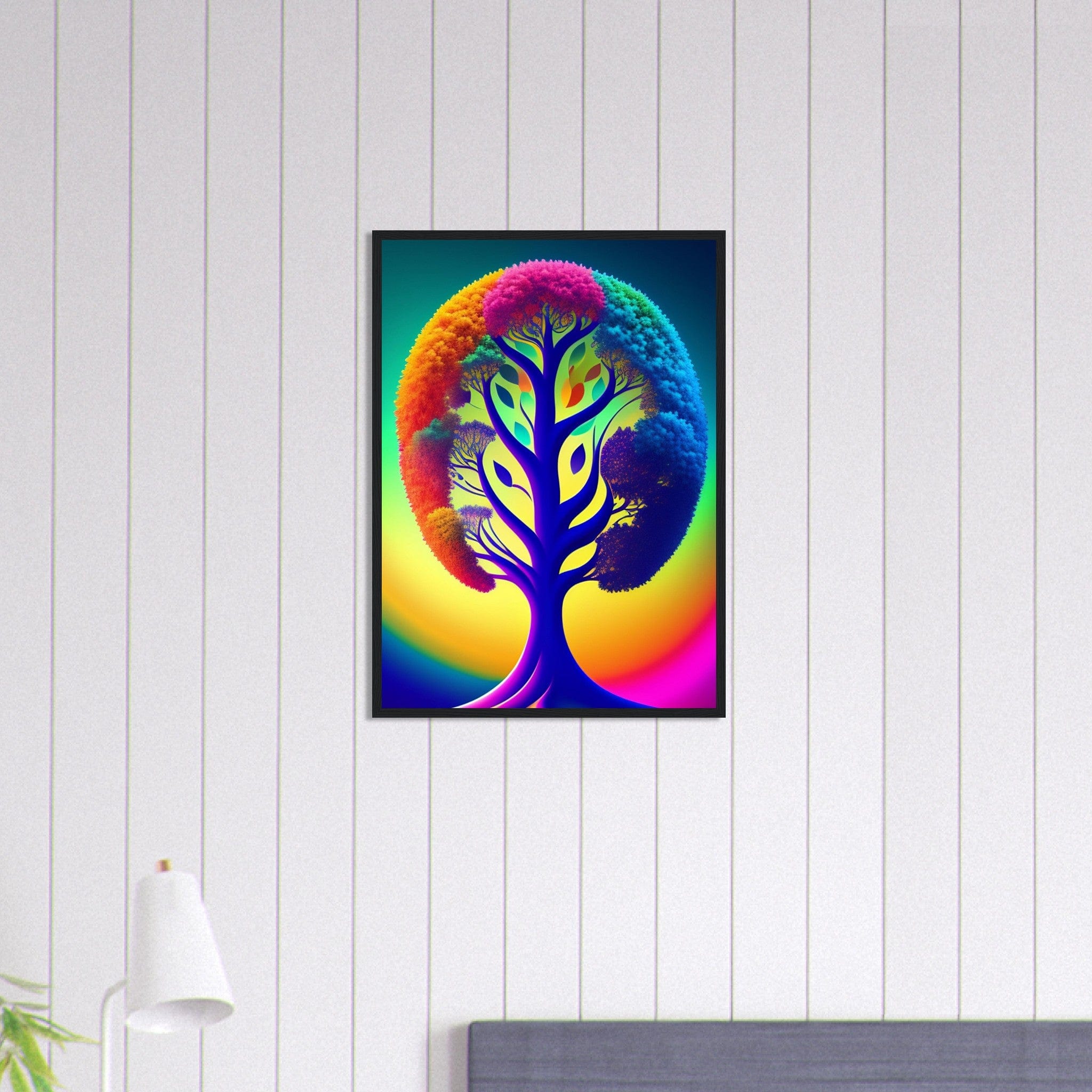 Canvanation Print Material Tableau Arbre De Vie Multicolore Enchanté