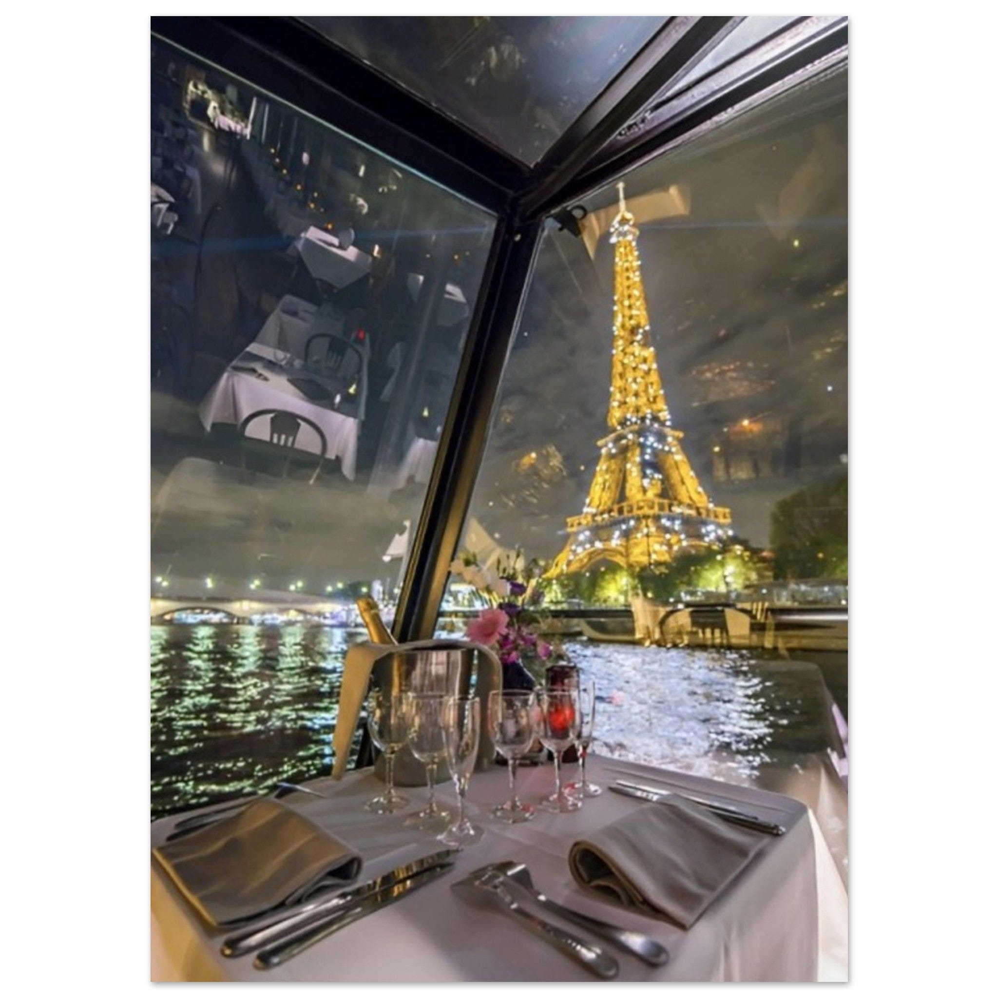 Canvanation Print Material 13x18 cm / 5x7″ Tableau Tour Eiffel Bateau