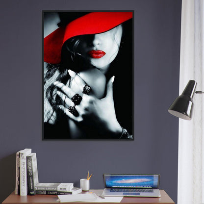 Tableau Triptyque La Femme Rouge