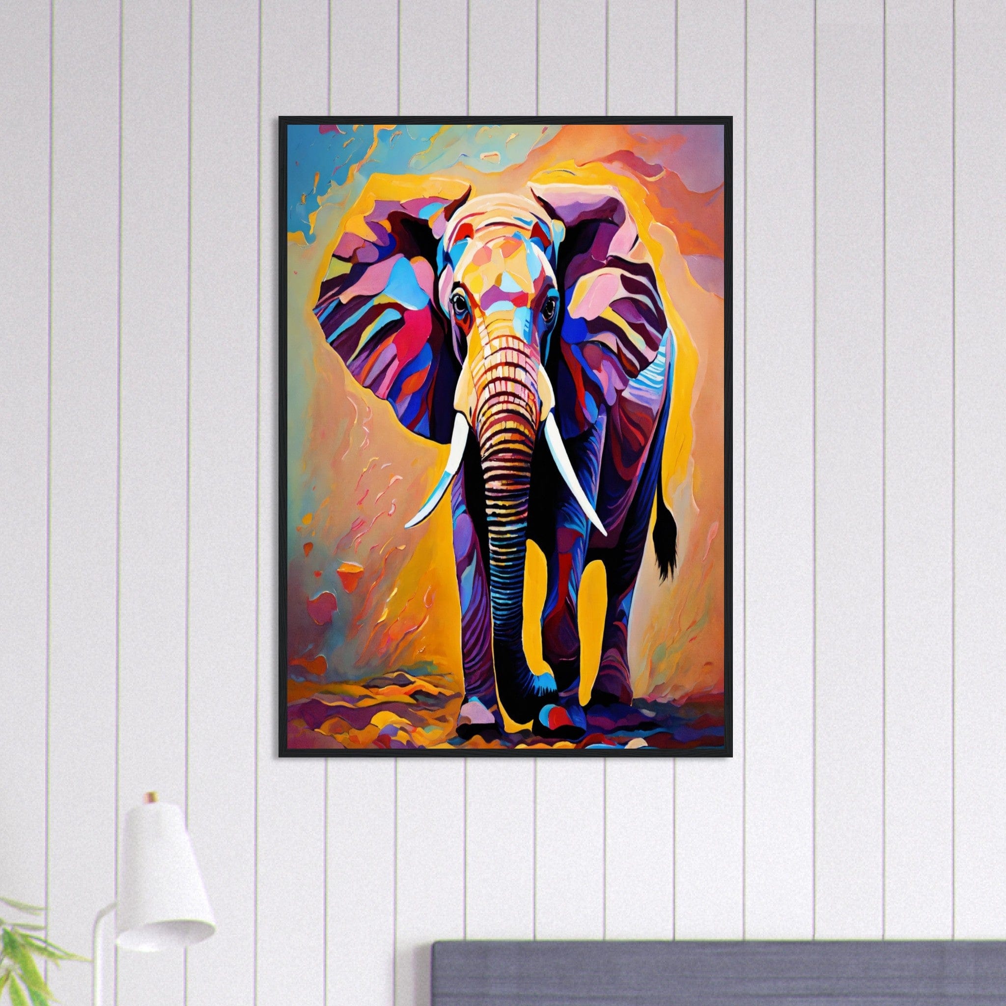 Canvanation Print Material 70x100 cm / 28x40″ Tableau Elephant Poids Du Monde