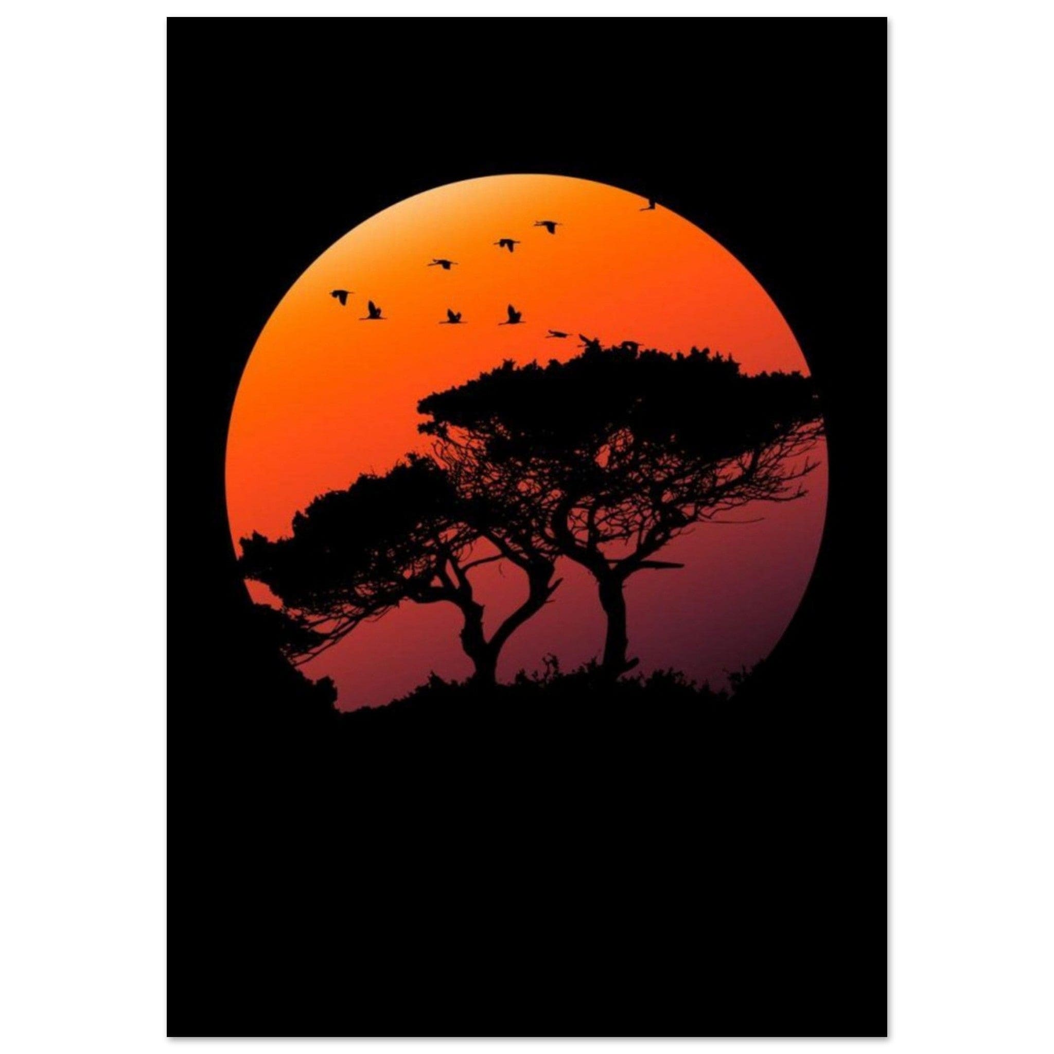 Tableau Africain Coucher De Soleil - Canvanation