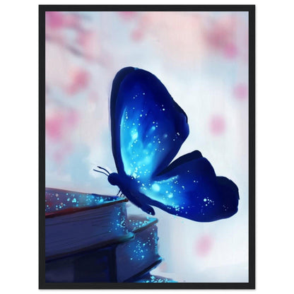 Tableau Peinture Papillon Bleu - Canvanation