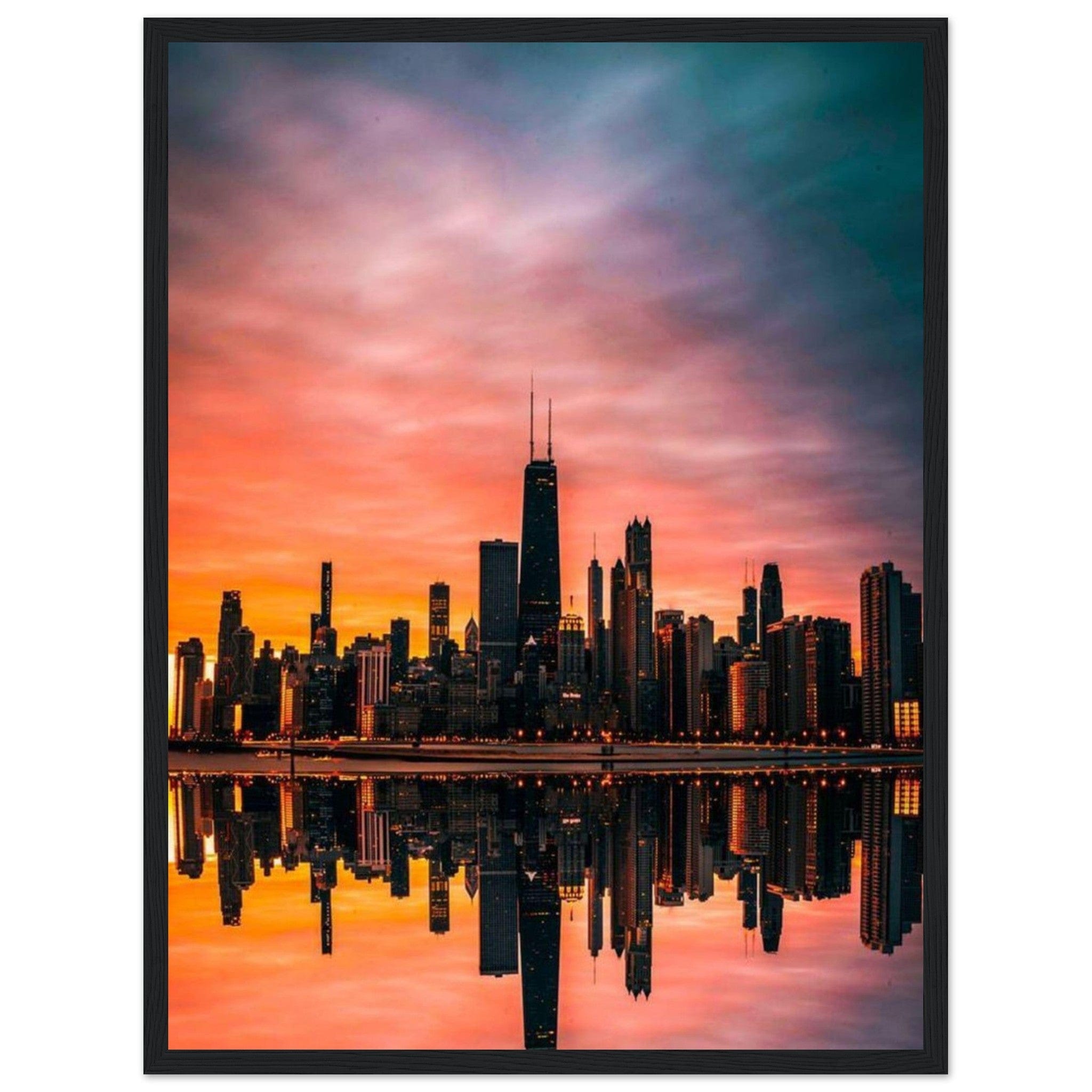 Gelato Print Material 45x60 cm / 18x24″ Tableau Ville New York Couché de soleil Magnifique