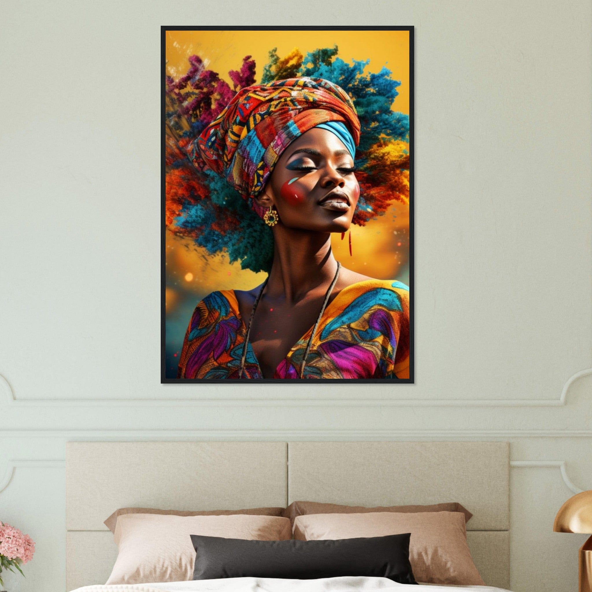 Peinture Femme Afro Canvanation