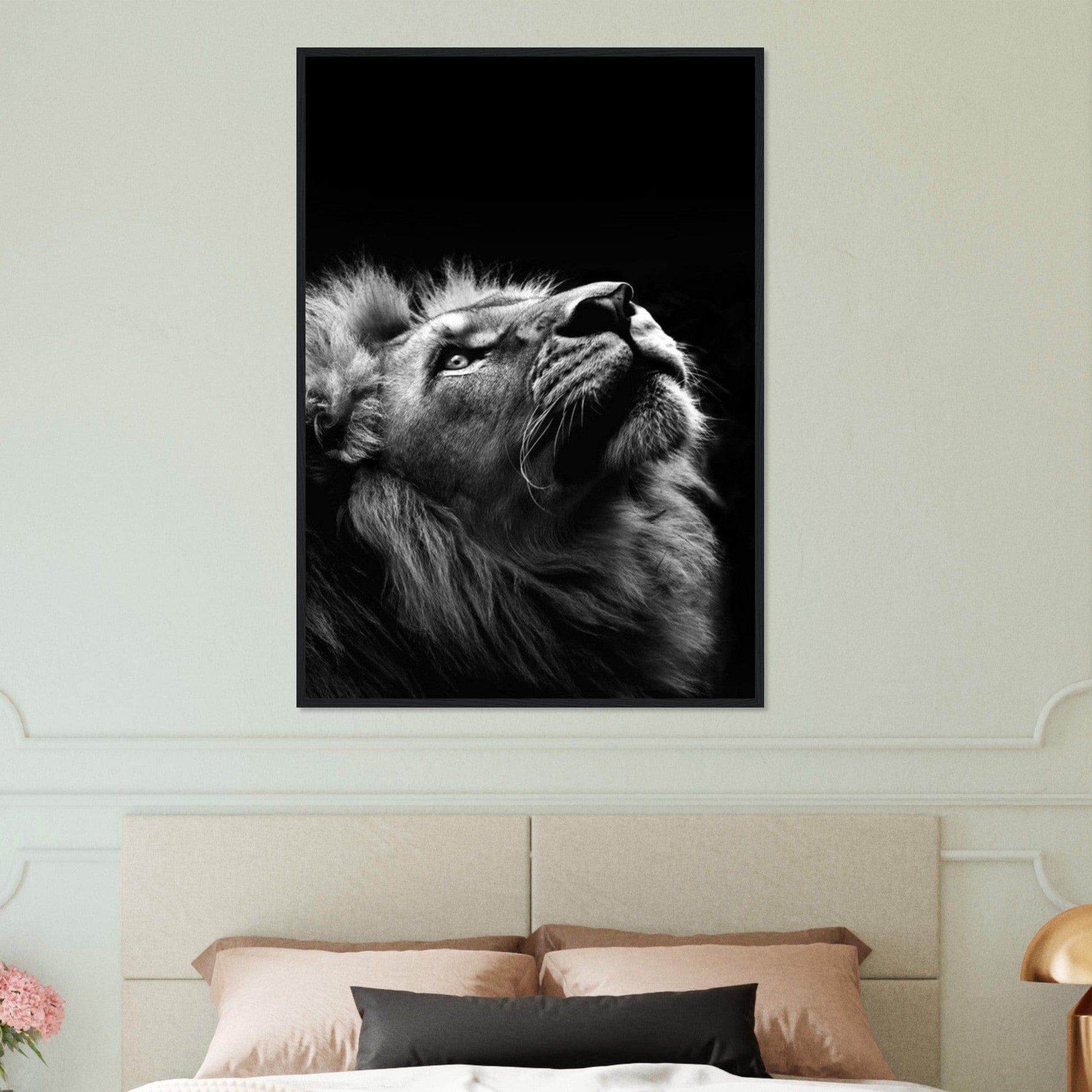 Tableau Lion Art Noir