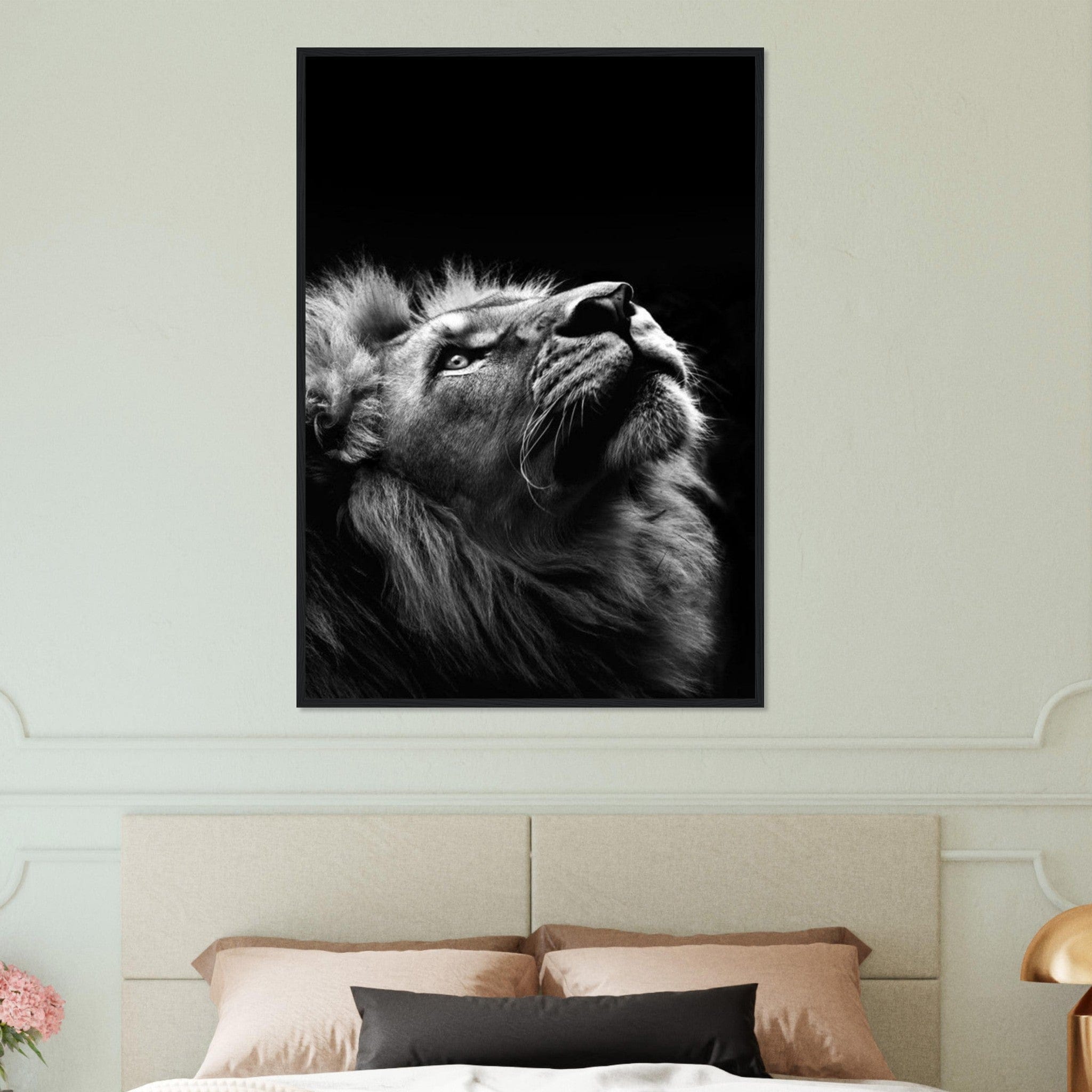 Canvanation Print Material Tableau Lion Art Noir