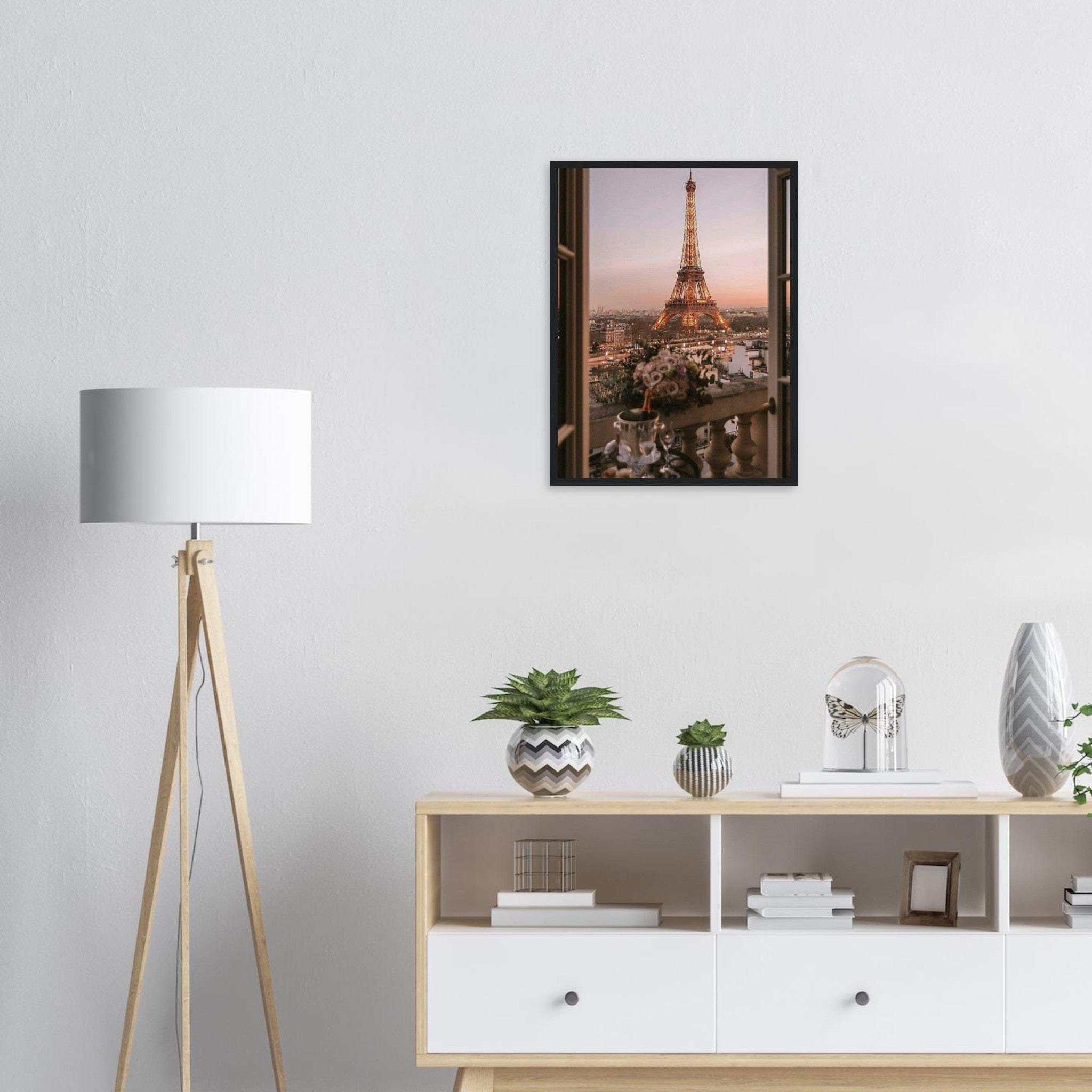 Canvanation Print Material Tableau Tour Eiffel Paris Vue Chambre