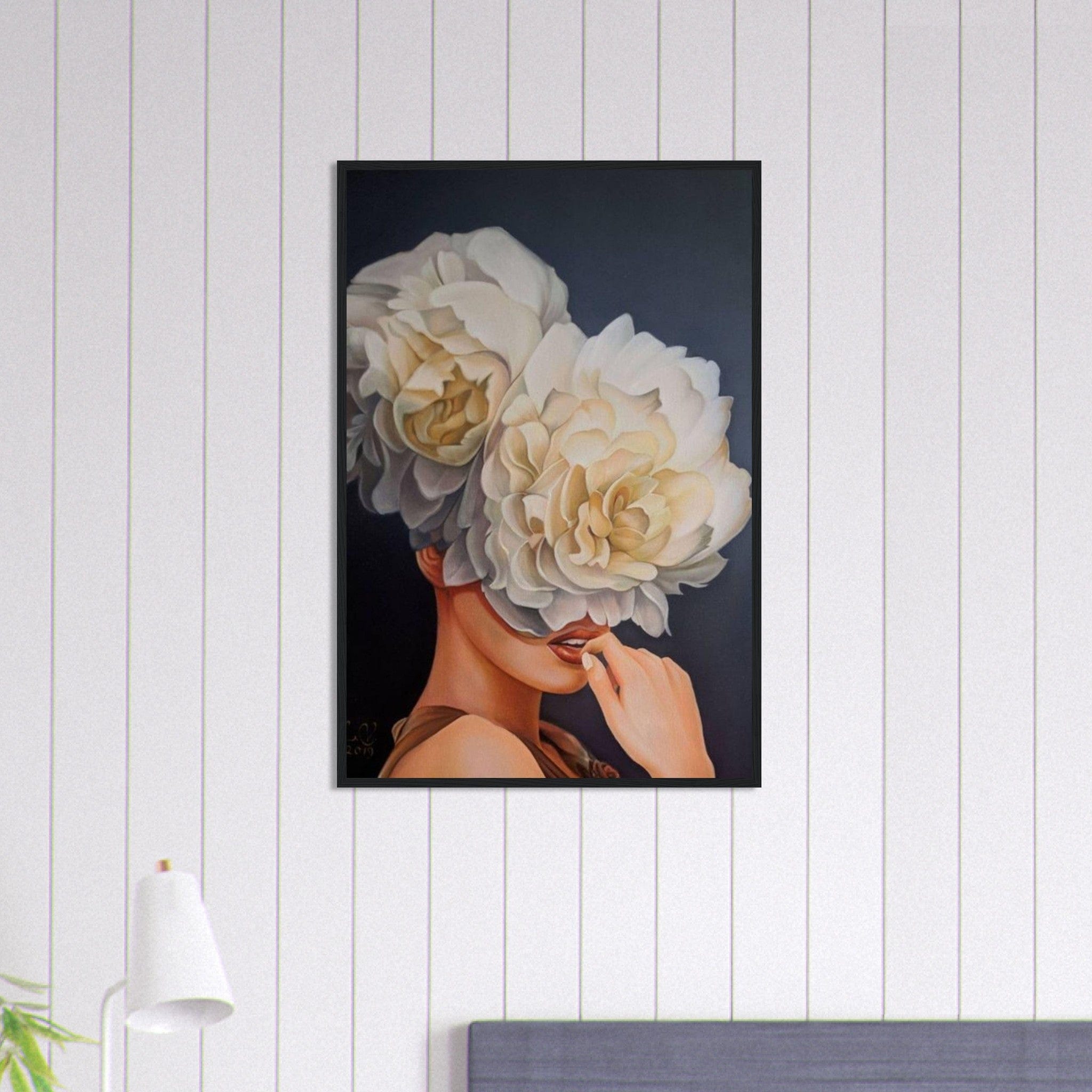 Canvanation Print Material 60x90 cm / 24x36″ Tableau Femme Fleurs Cheveux : Rosée matinale