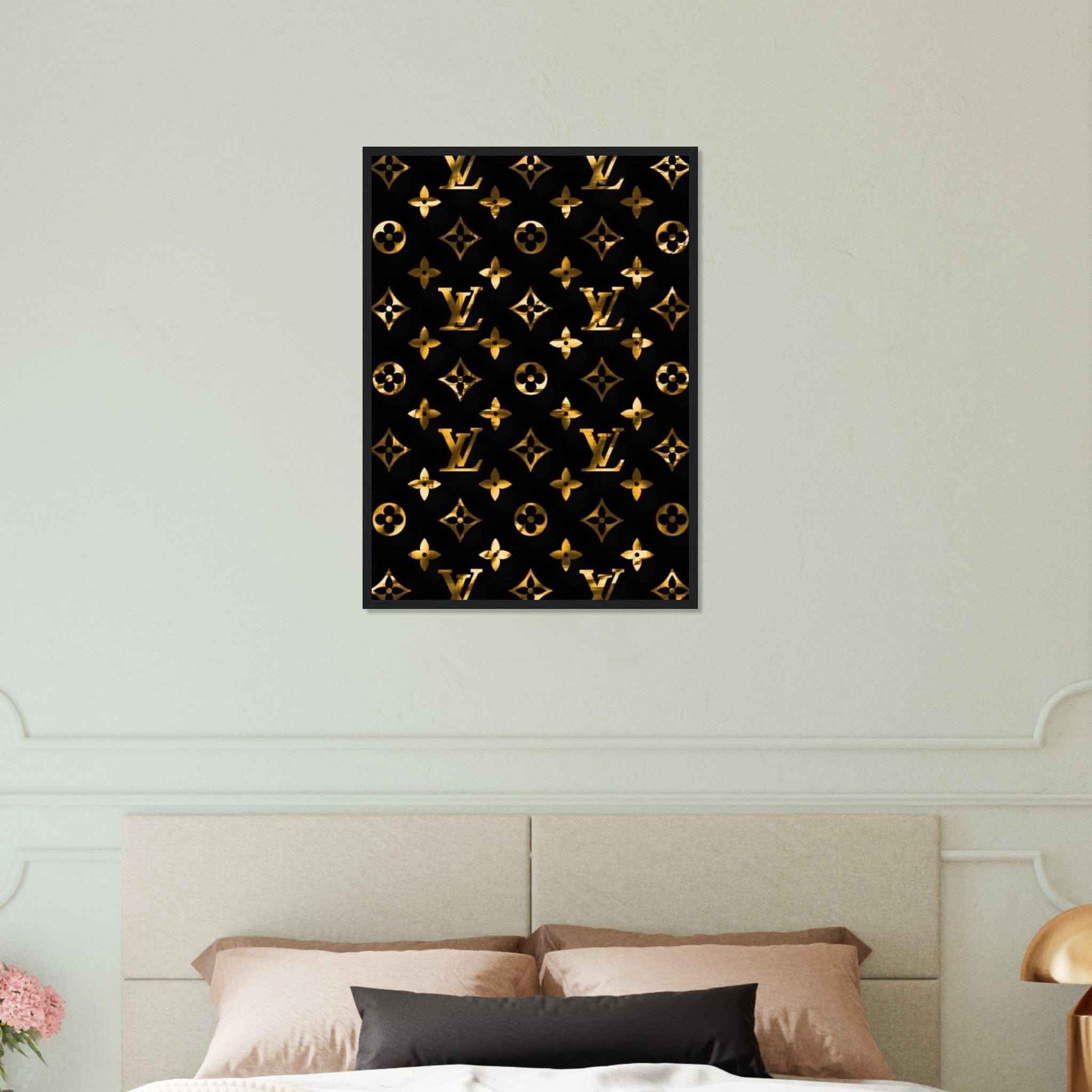 Canvanation Print Material 50x70 cm / 20x28″ Tableau Louis Vuitton Noir et Or