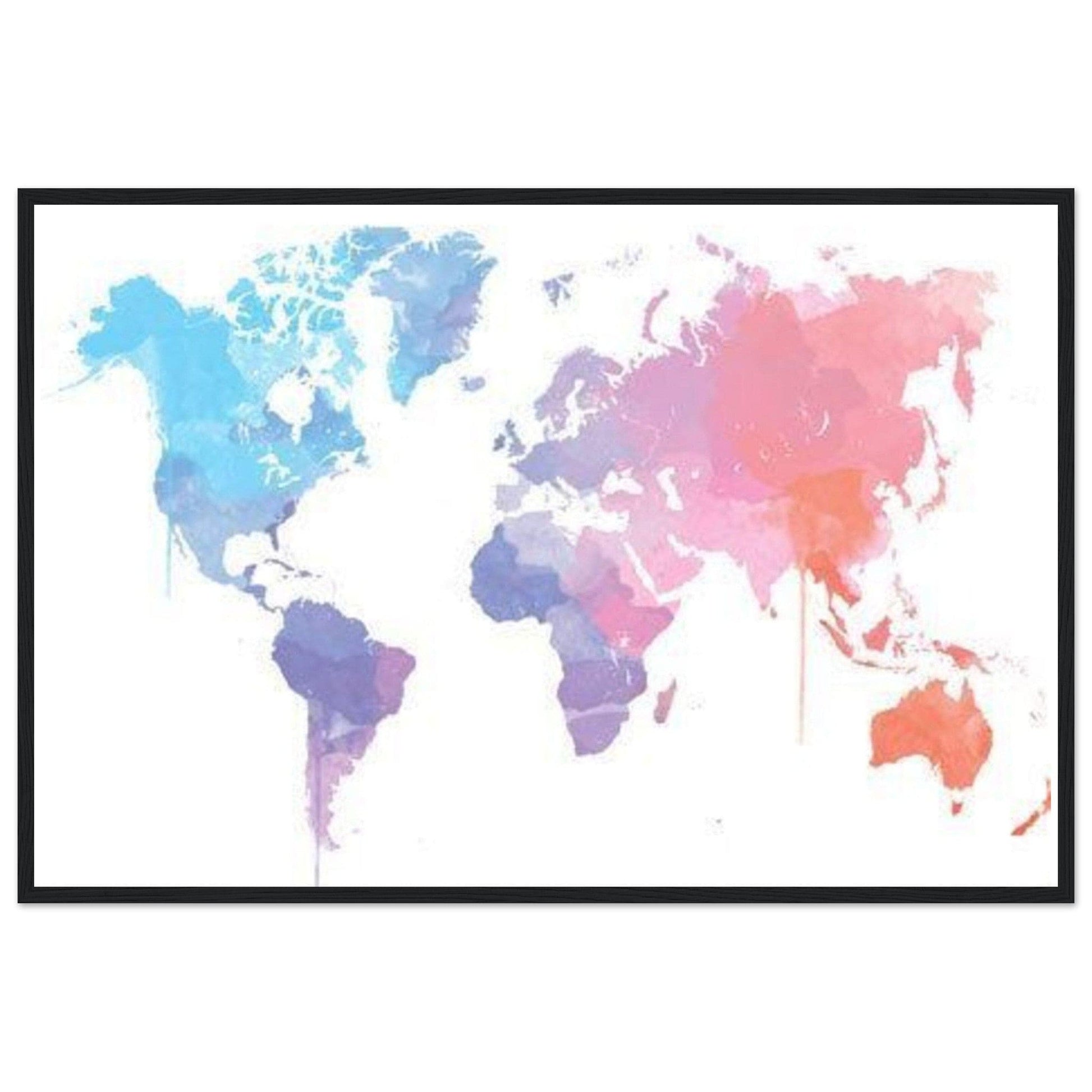 Tableau Planisphere Du Monde - Découverte en Couleurs Canvanation