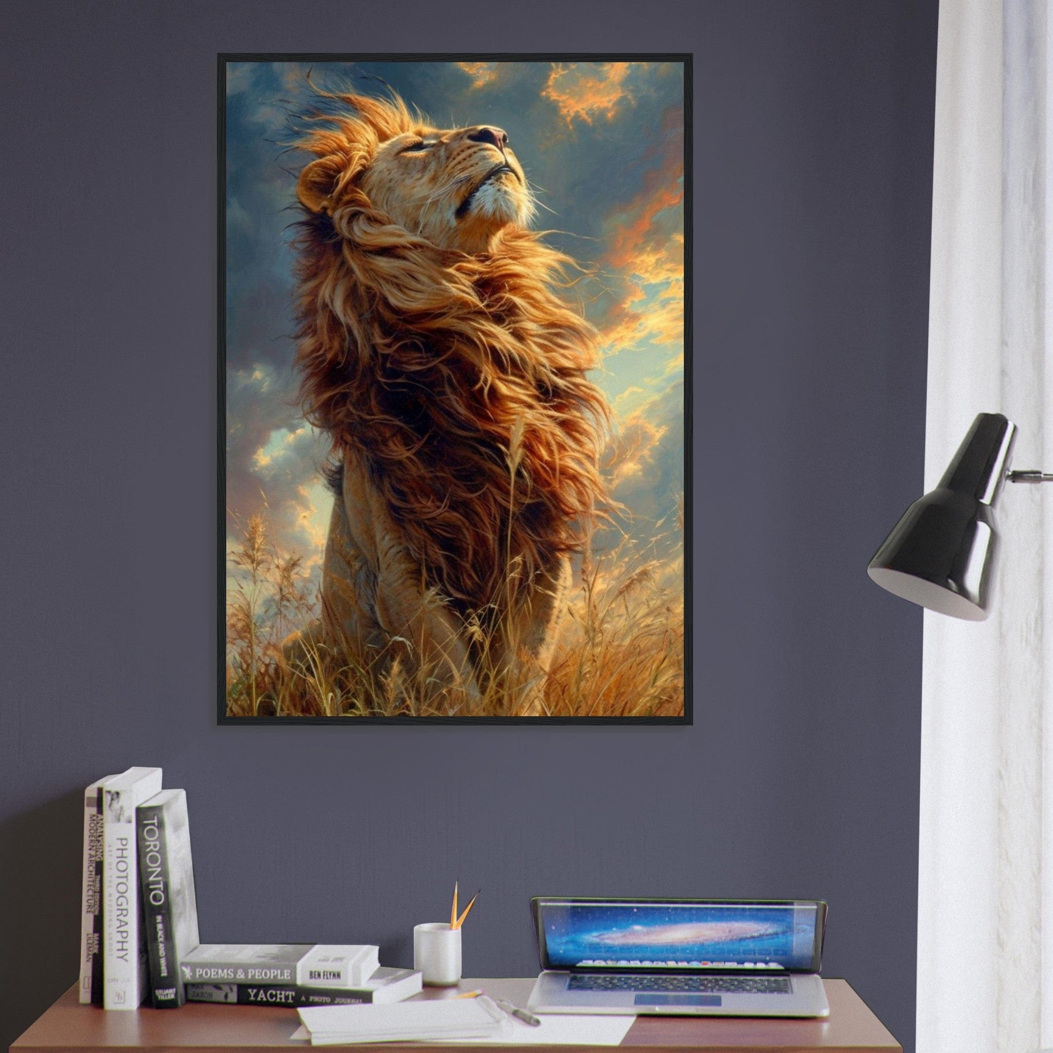 Tableau Lion Dans La Savanne