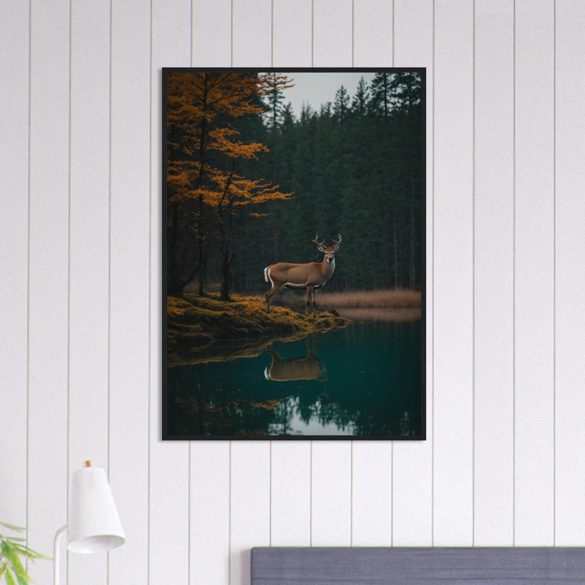 Canvanation Print Material 70x100 cm / 28x40″ Tableau Cerf Esprit des Bois