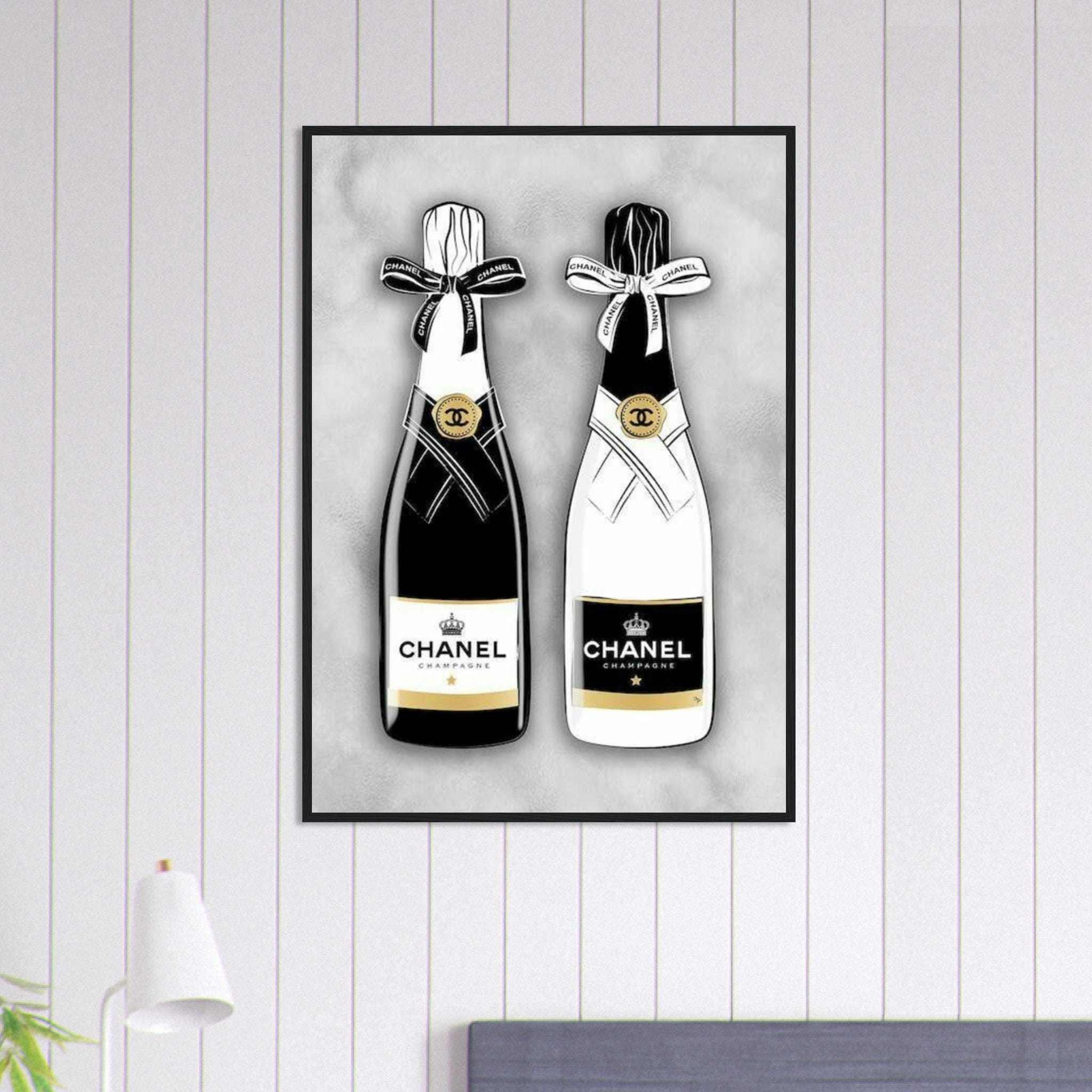 Canvanation Print Material 70x100 cm / 28x40″ Tableau Pop Art Luxe Champagne Chanel