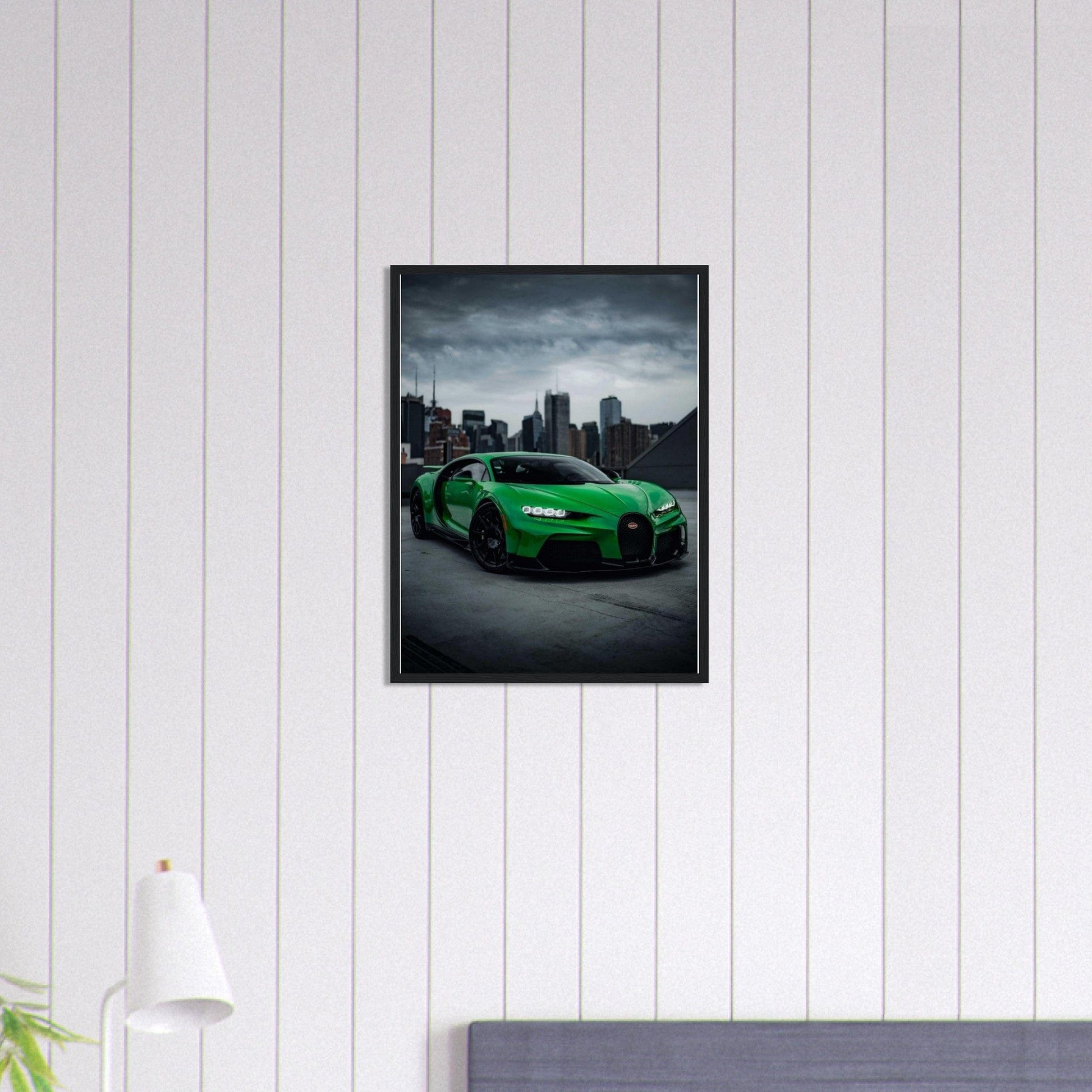 Tableau Voiture Bugatti Chiron Vert Canvanation