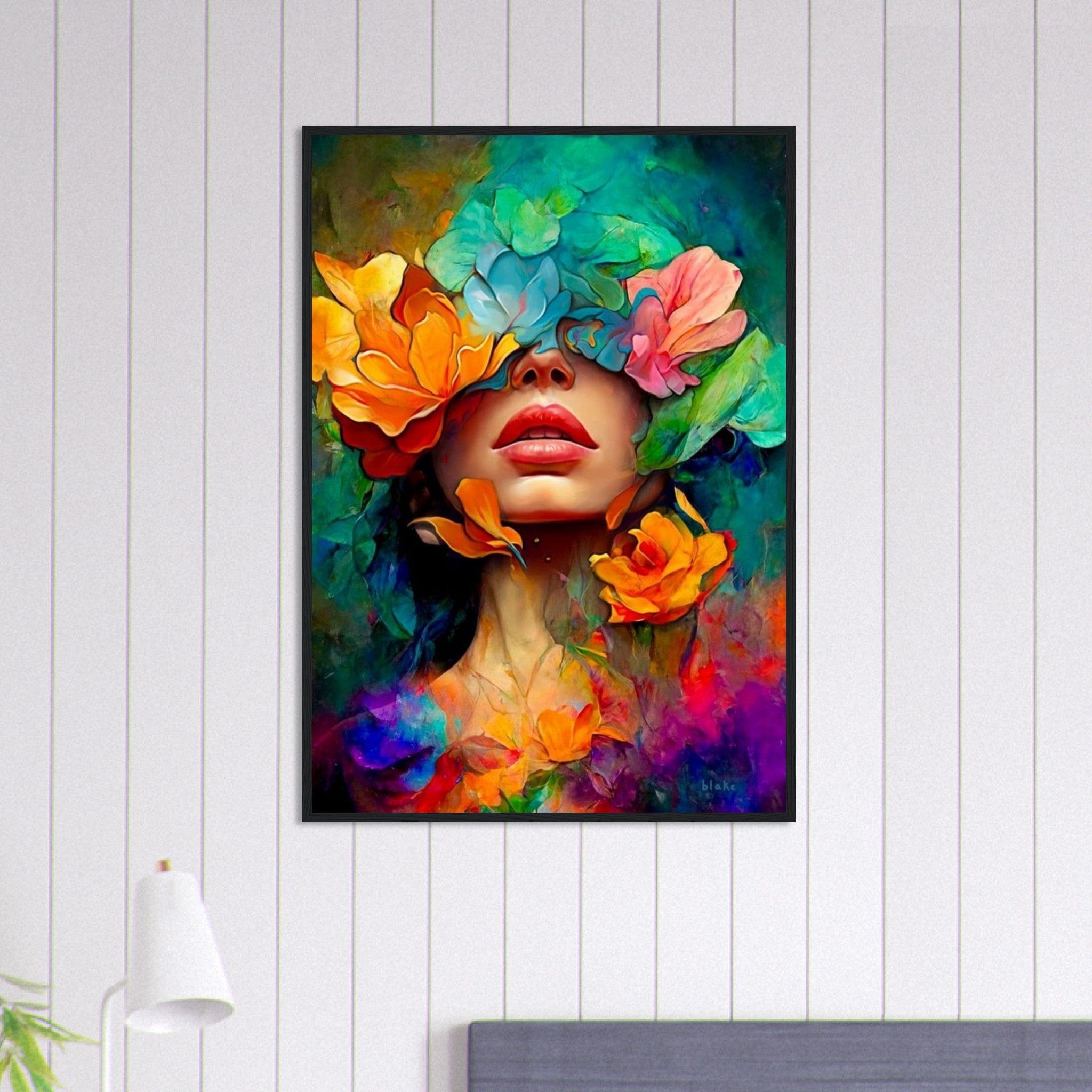 Canvanation Print Material 70x100 cm / 28x40″ Tableau Femme Fleur Cheveux